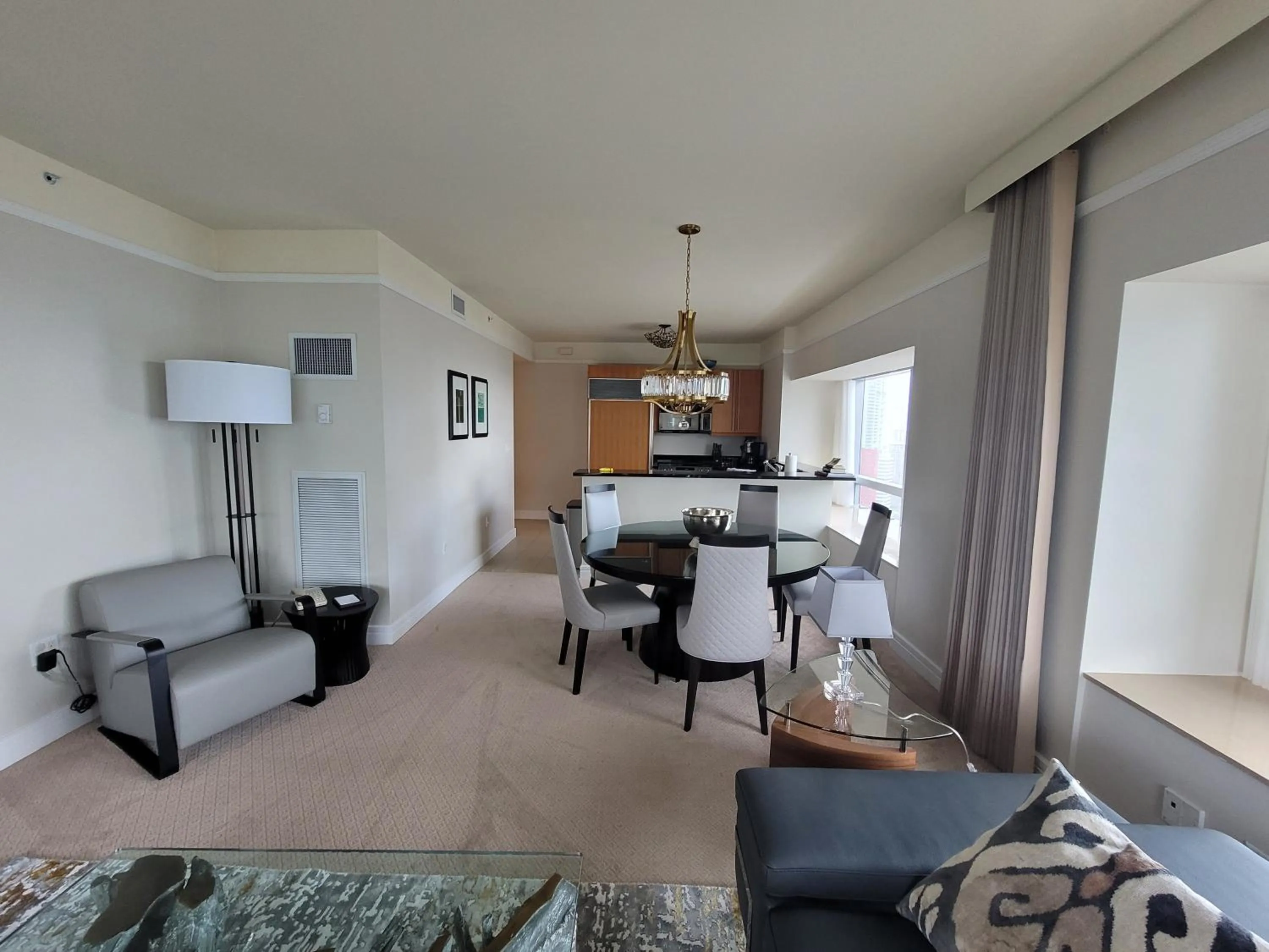 Seating area in 2 Bedroom OR King Studio Suites Four Seasons Hotel Miami Free Wi-Fi & Free Parking