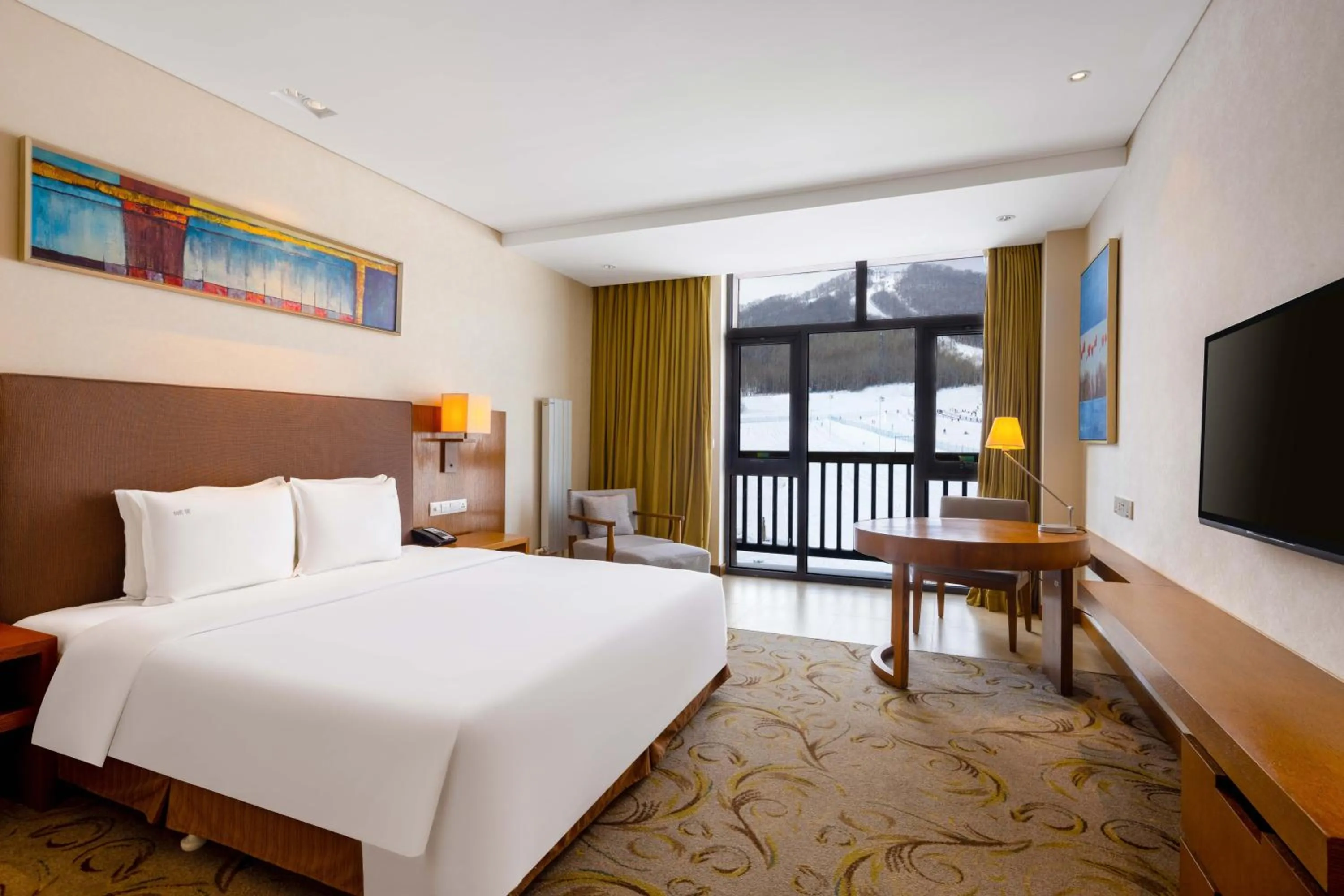 Bed in Wanda Jin Resort Changbaishan