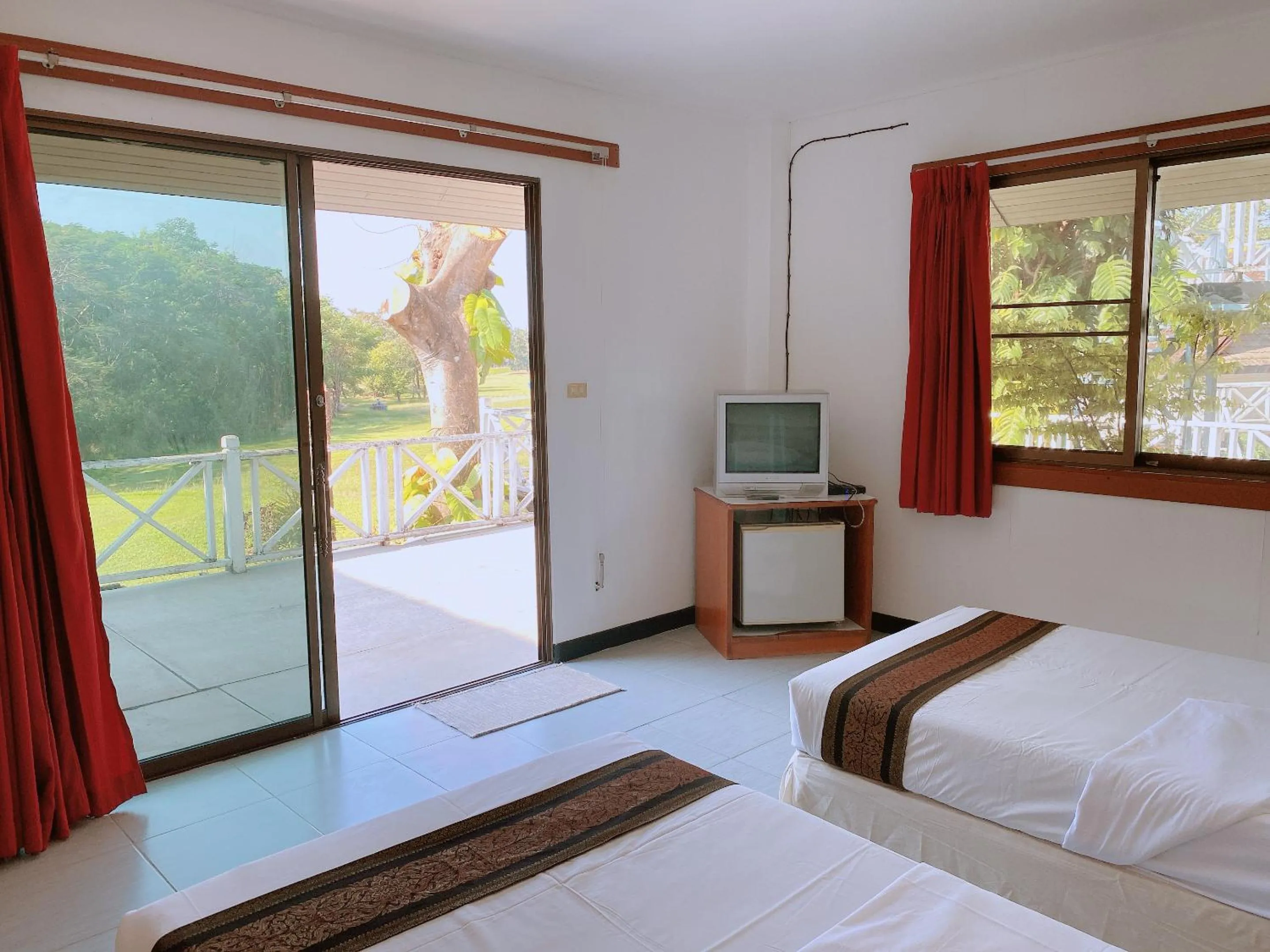 View (from property/room), Bed in Korat Country Club Golf and Resort
