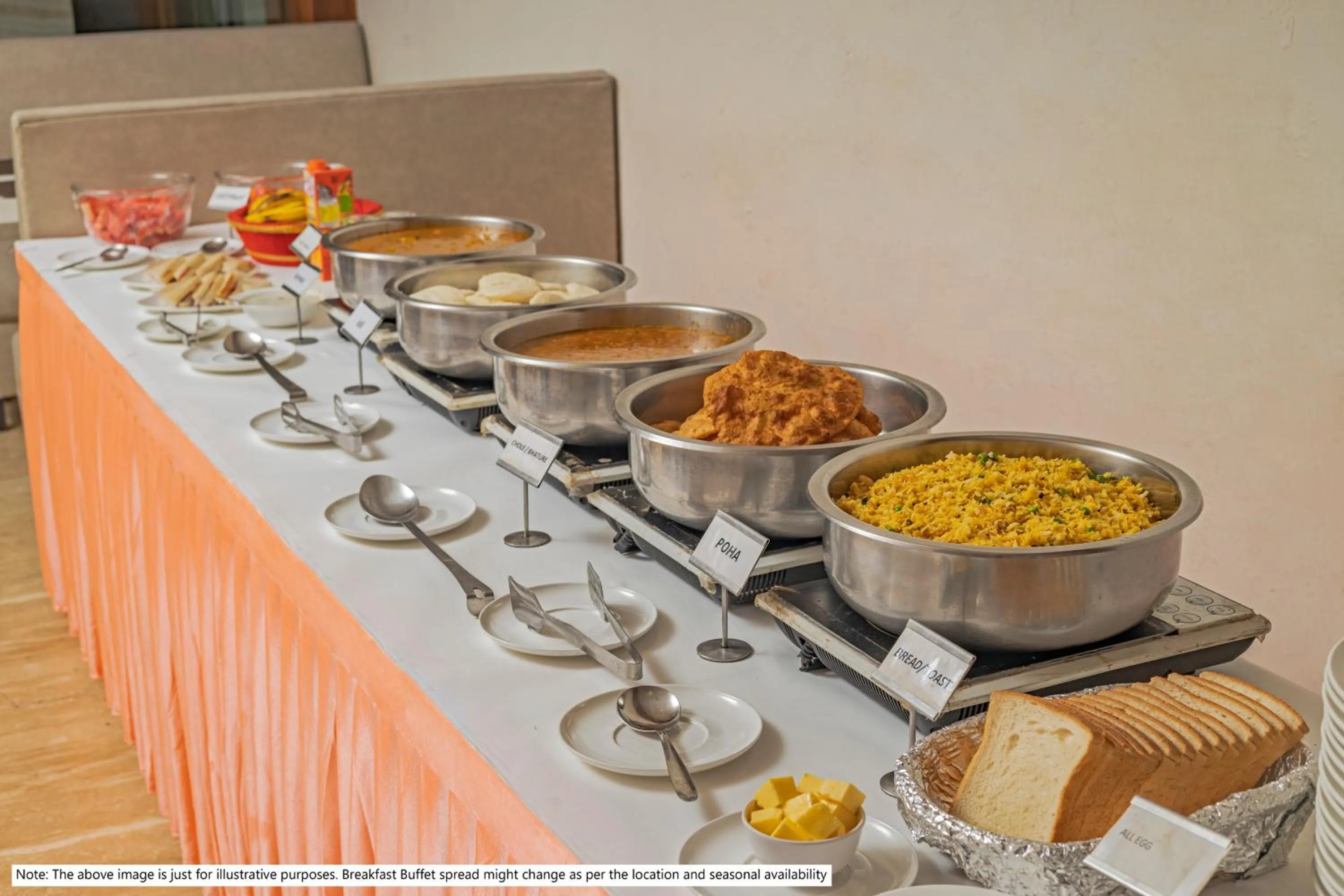 Breakfast in Treebo Premium Runway Suites, Marathahalli