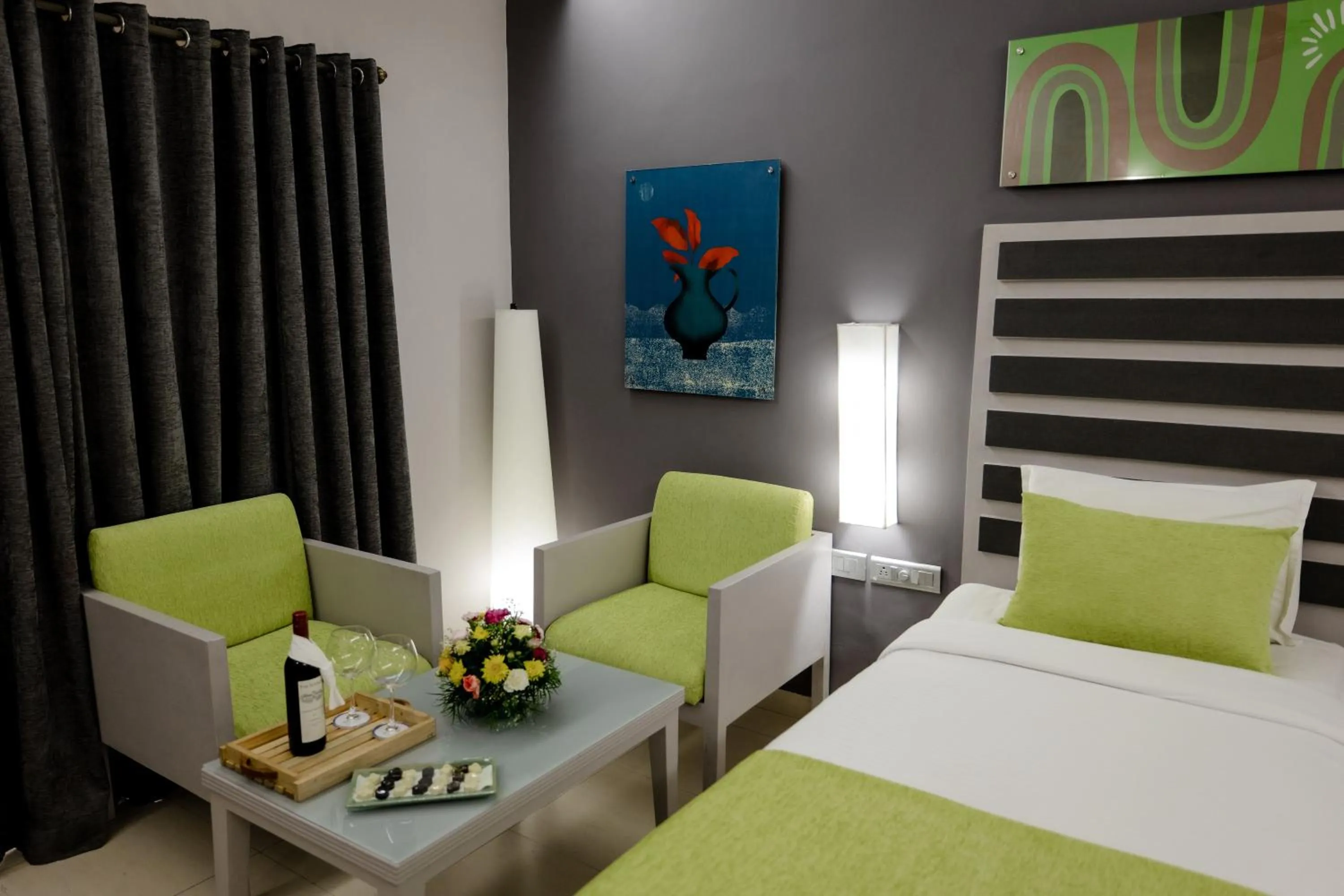 Bedroom, Bed in Regenta Baywatch Resort, Goa