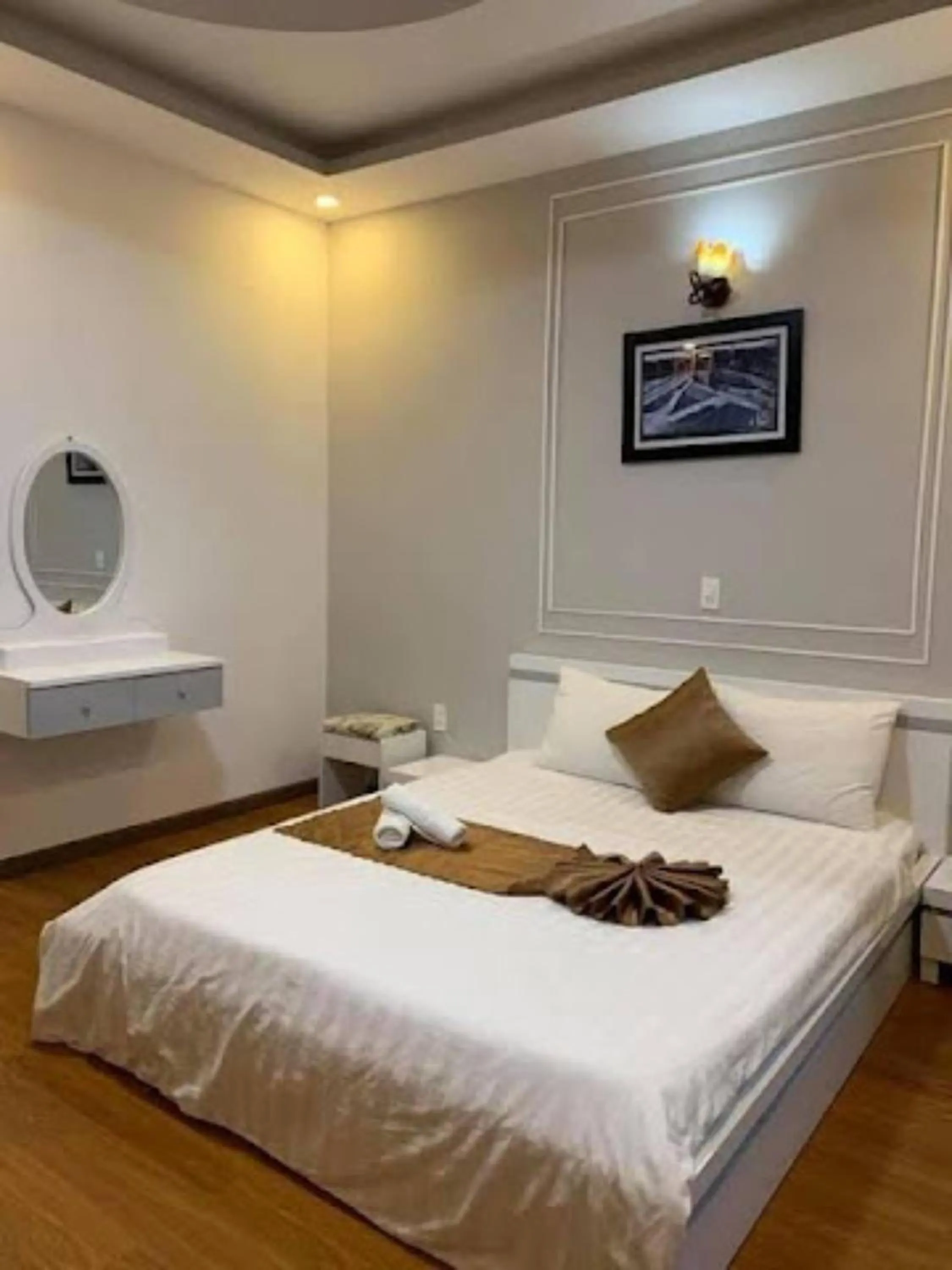 Bed in Minh Quan Hotel