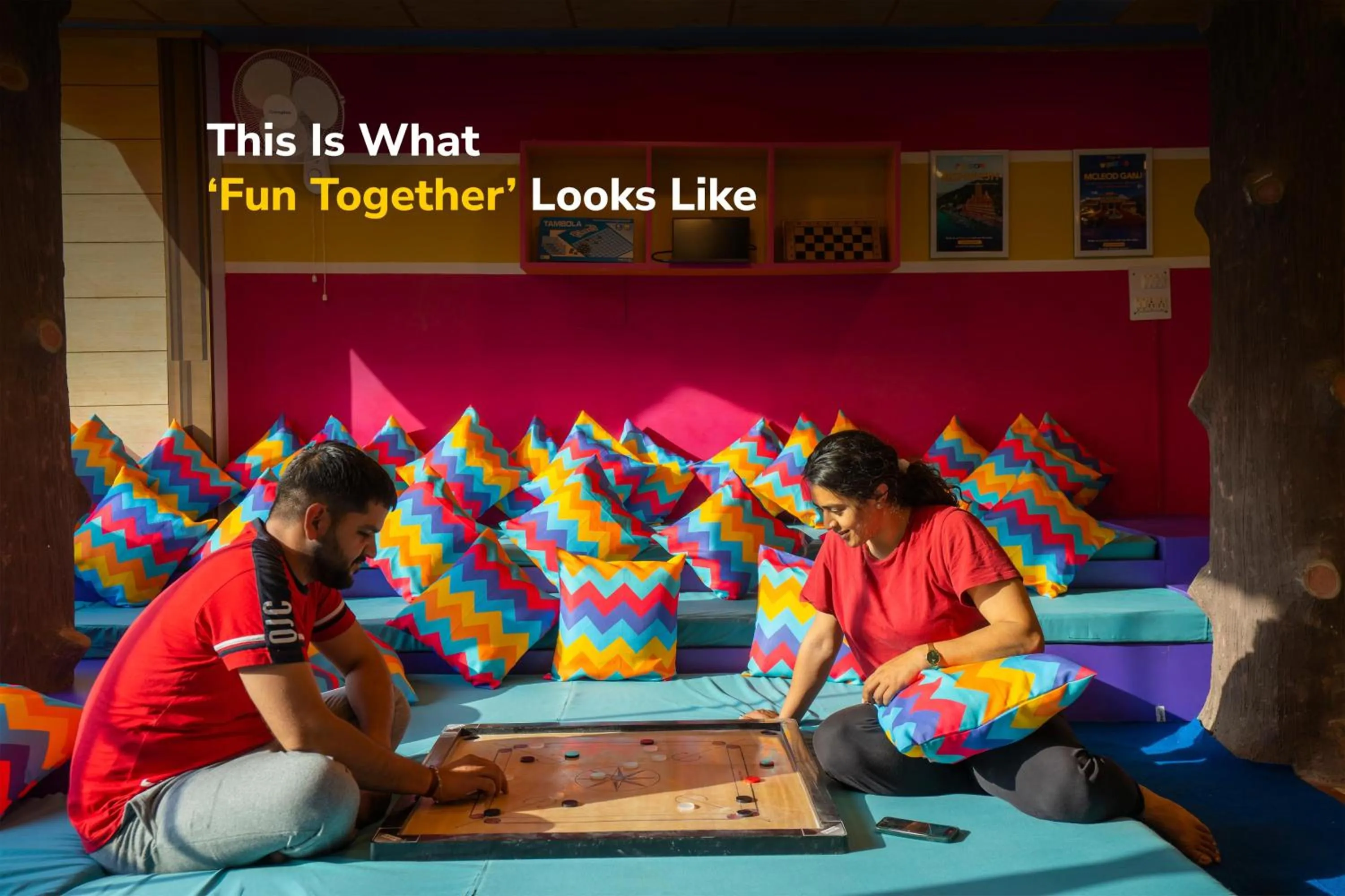 Seating area in goSTOPS Kasol