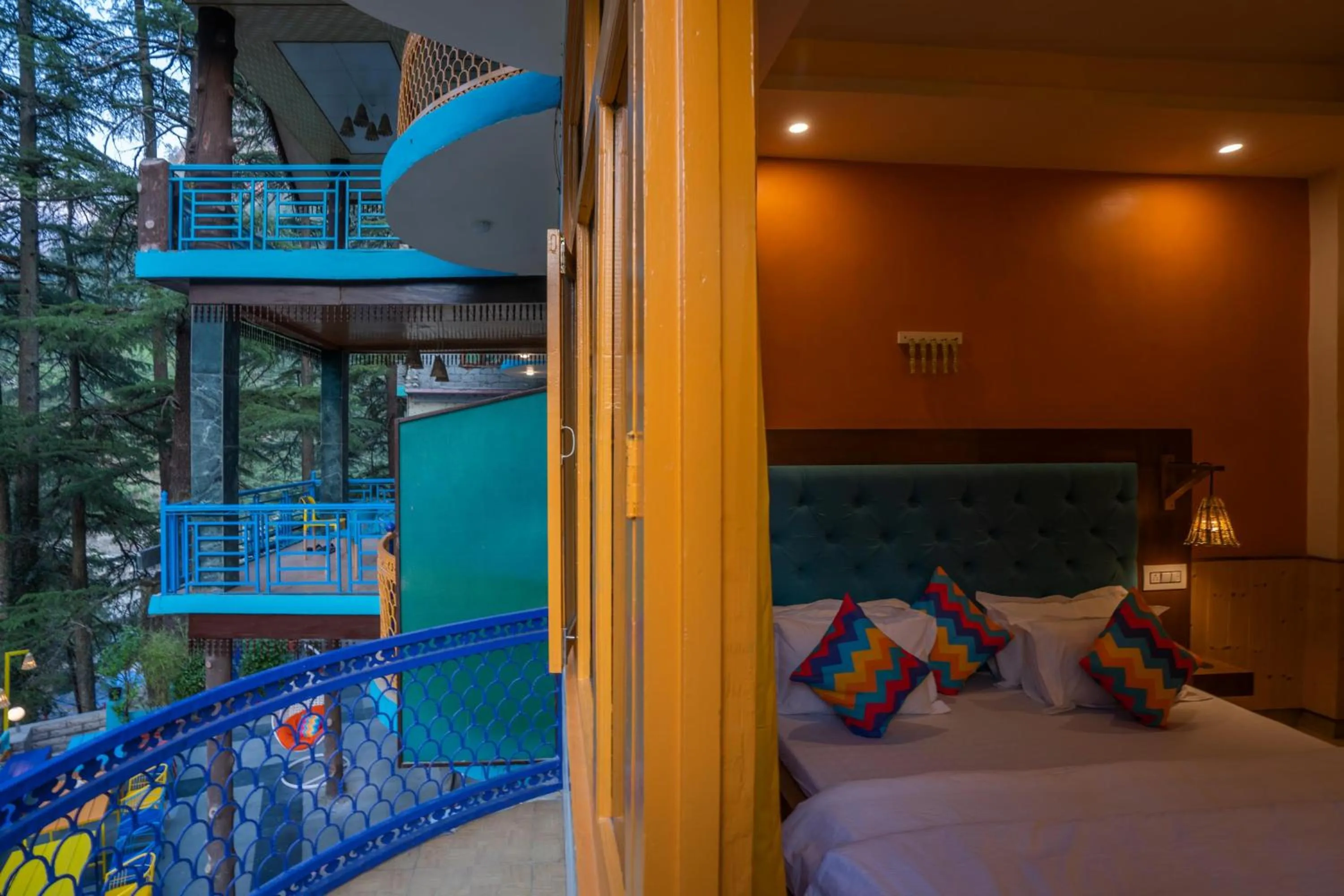Balcony/Terrace, Bed in goSTOPS Kasol