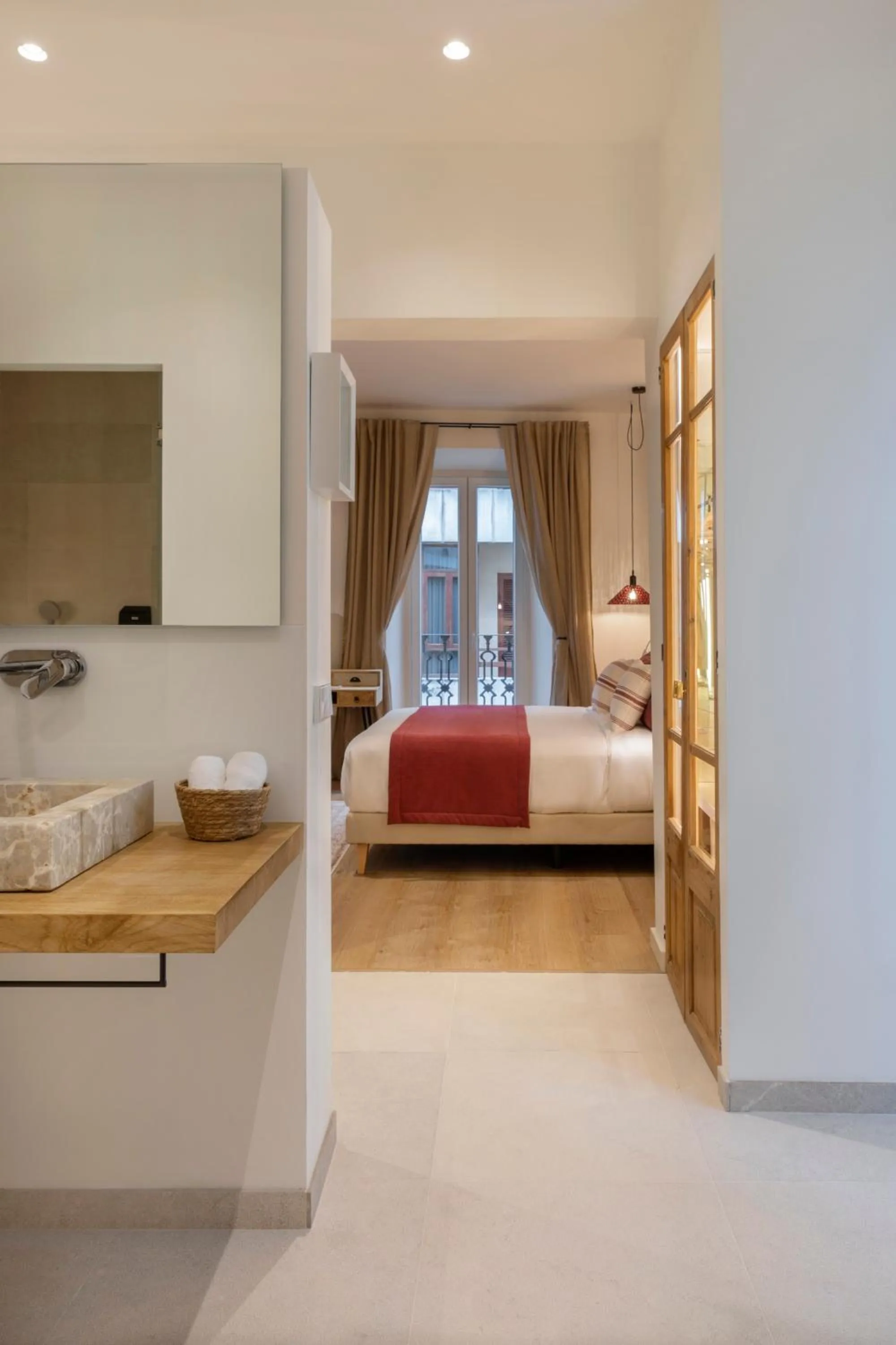 Bed in Can Vidal Boutique Rooms