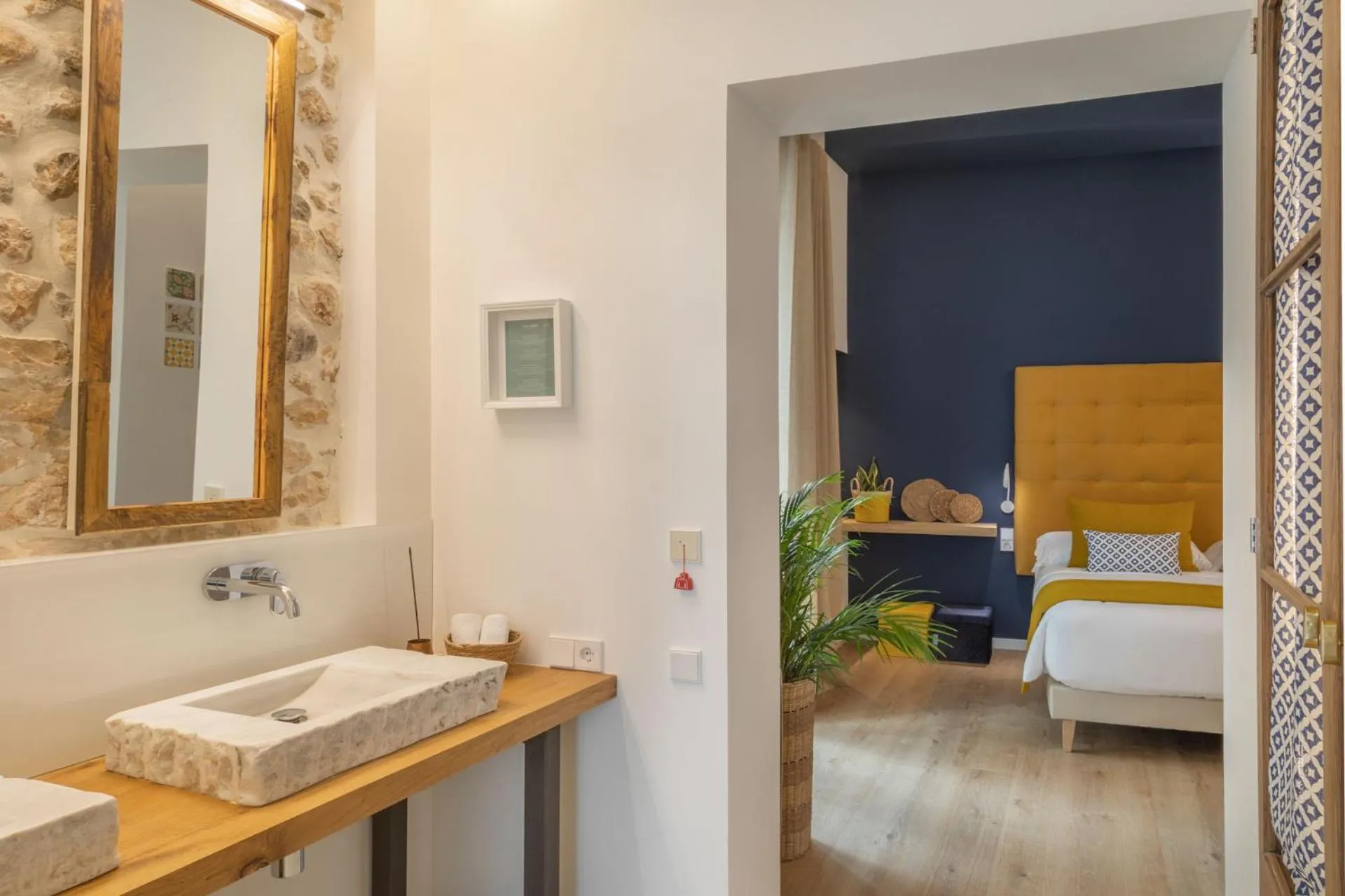 Bathroom, Bed in Can Vidal Boutique Rooms