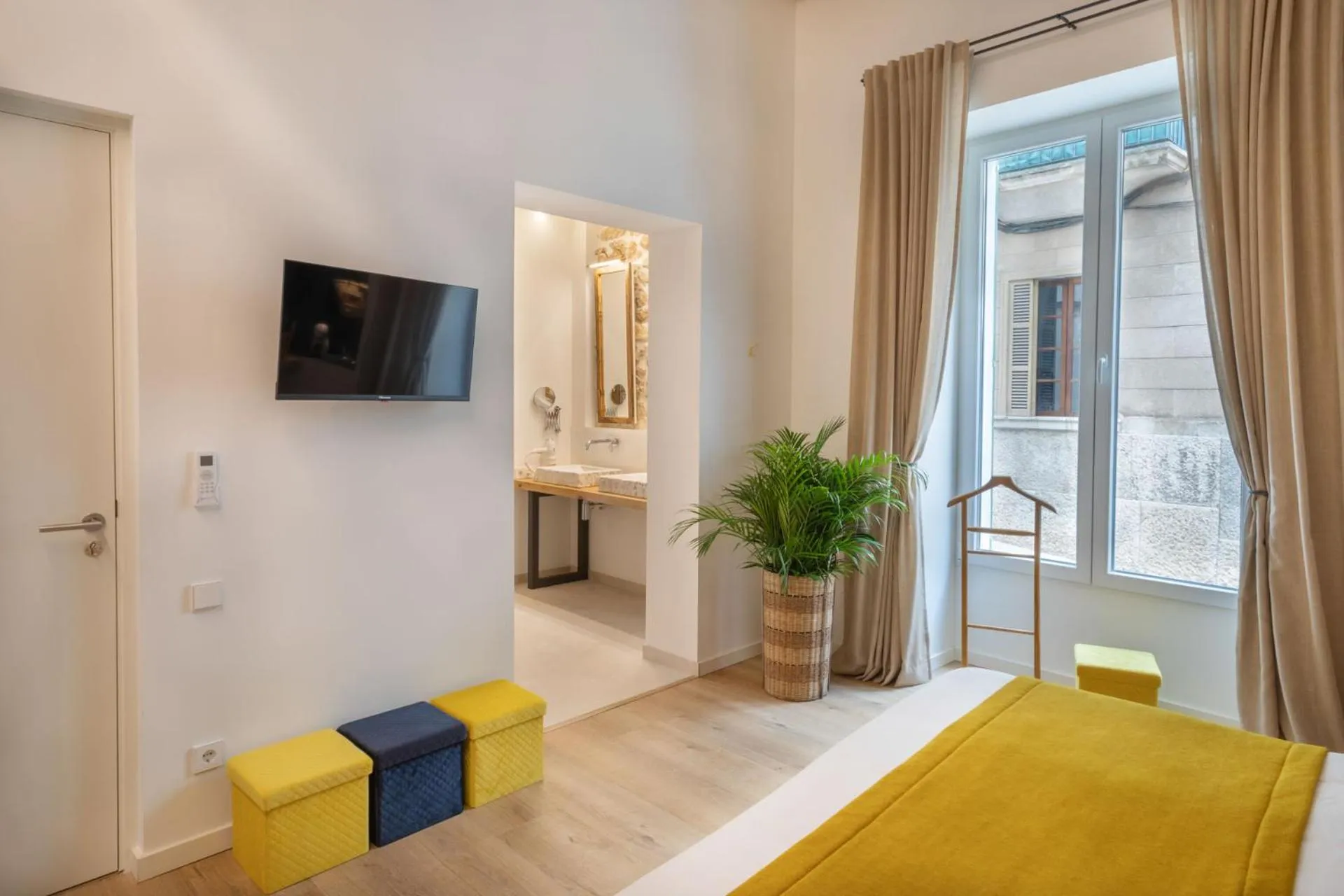 Bed in Can Vidal Boutique Rooms