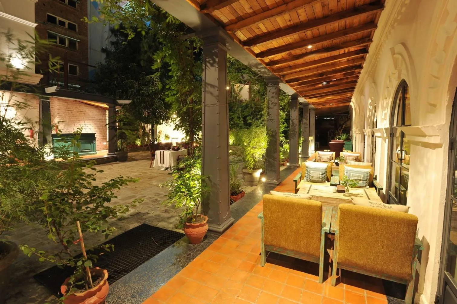 Patio in Seto Ghar Hotel