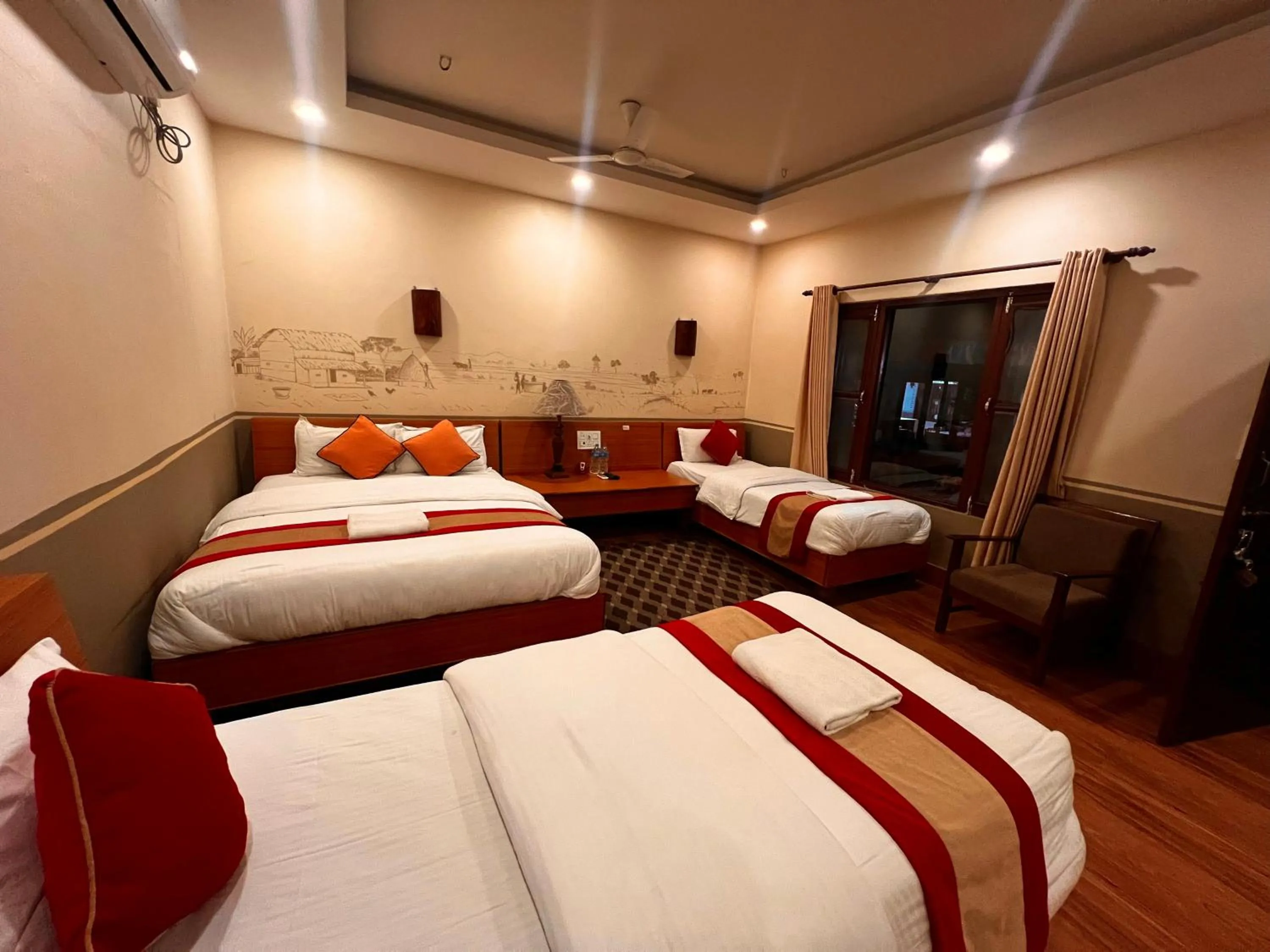 Bedroom, Bed in Jungle Safari Resort