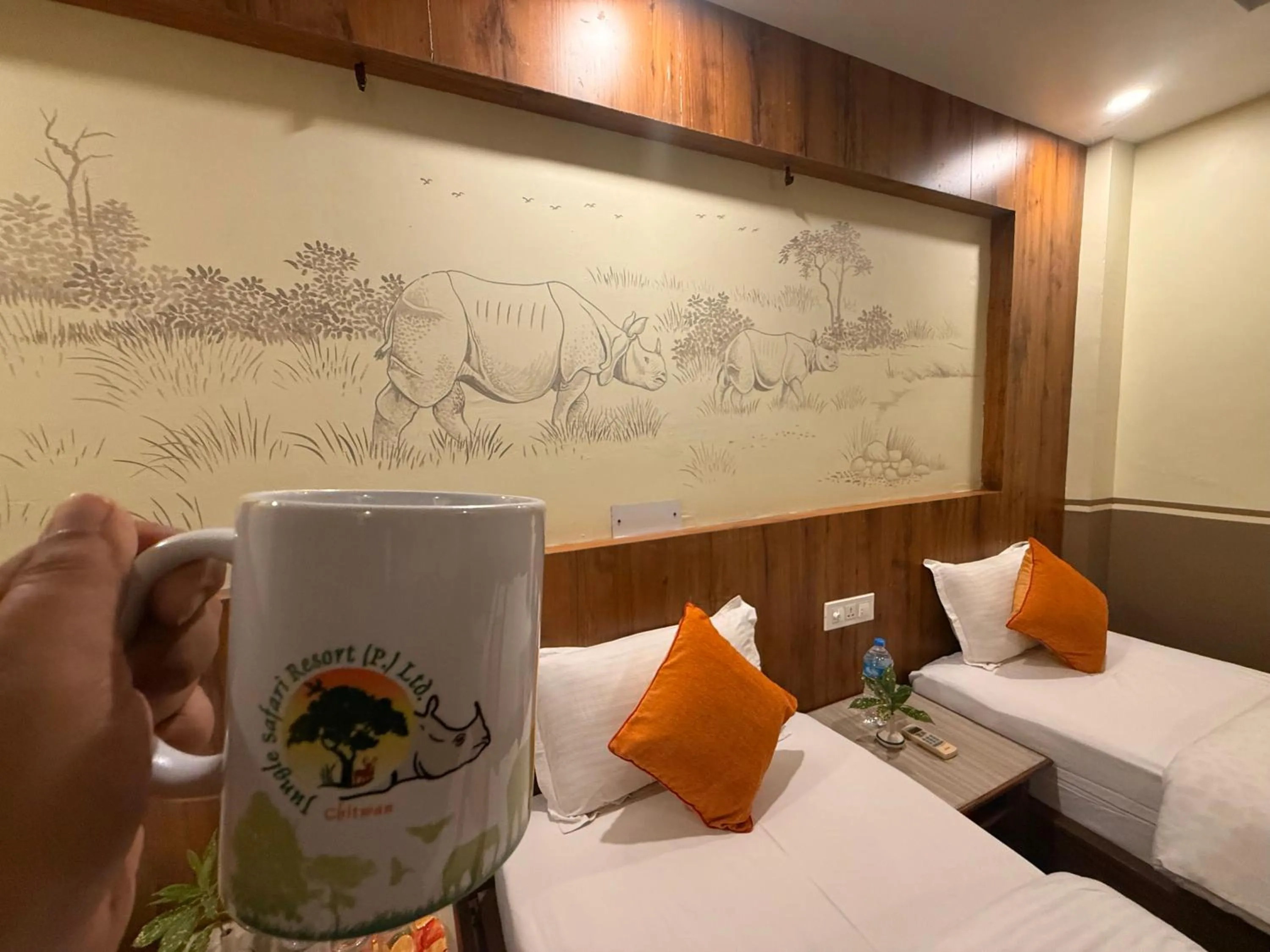 Bed in Jungle Safari Resort