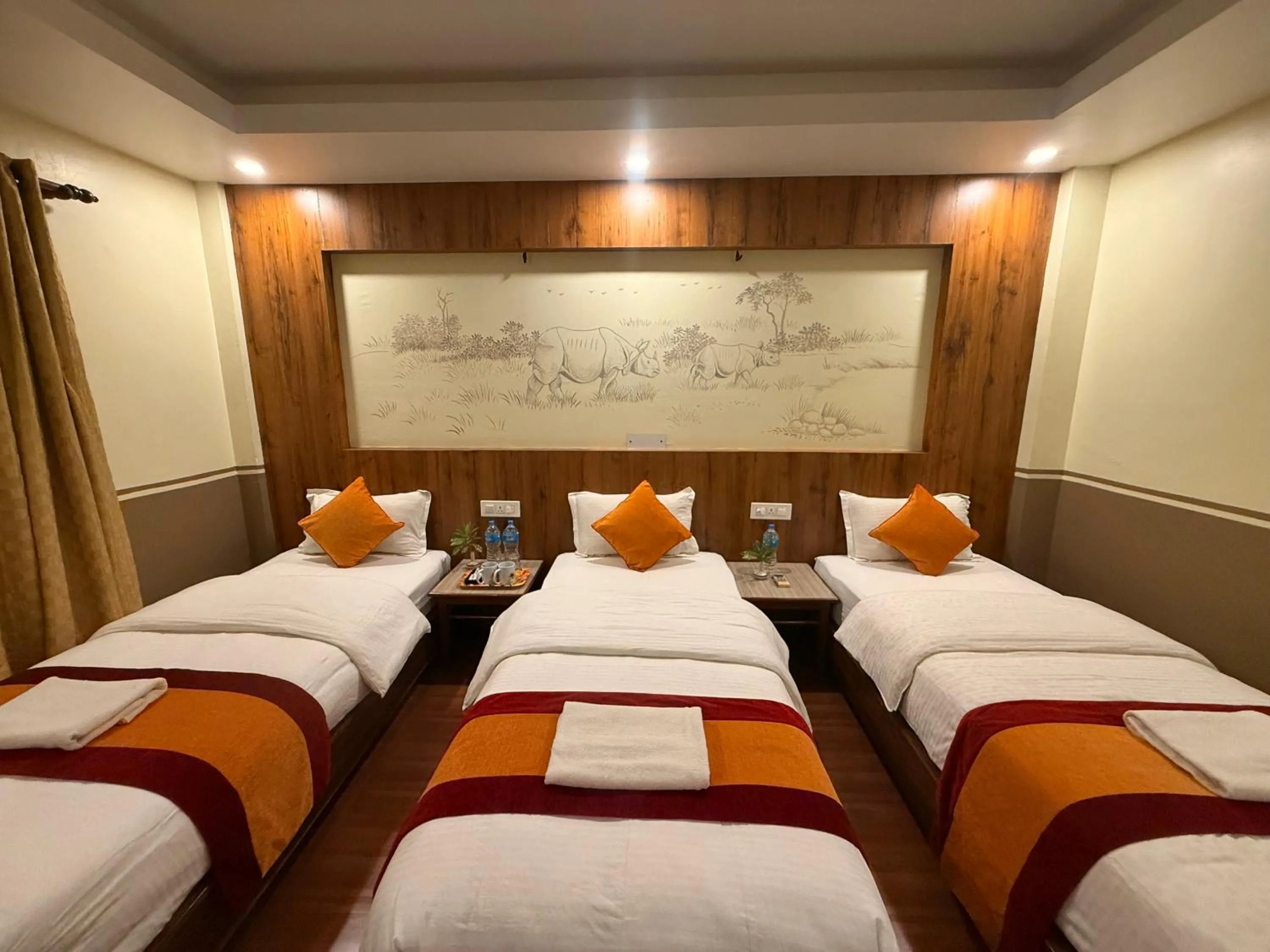 Bed in Jungle Safari Resort