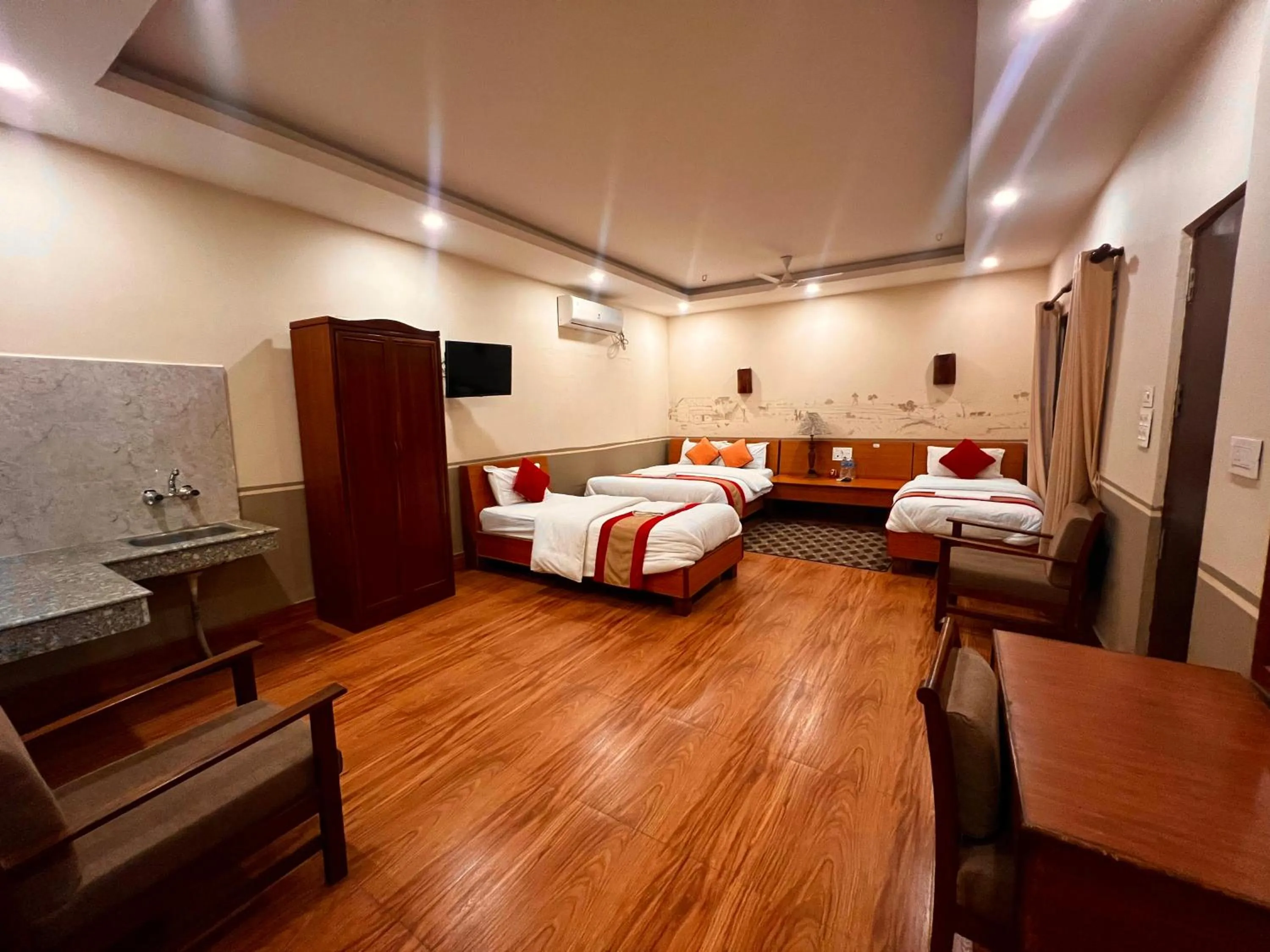 Bedroom, Bed in Jungle Safari Resort