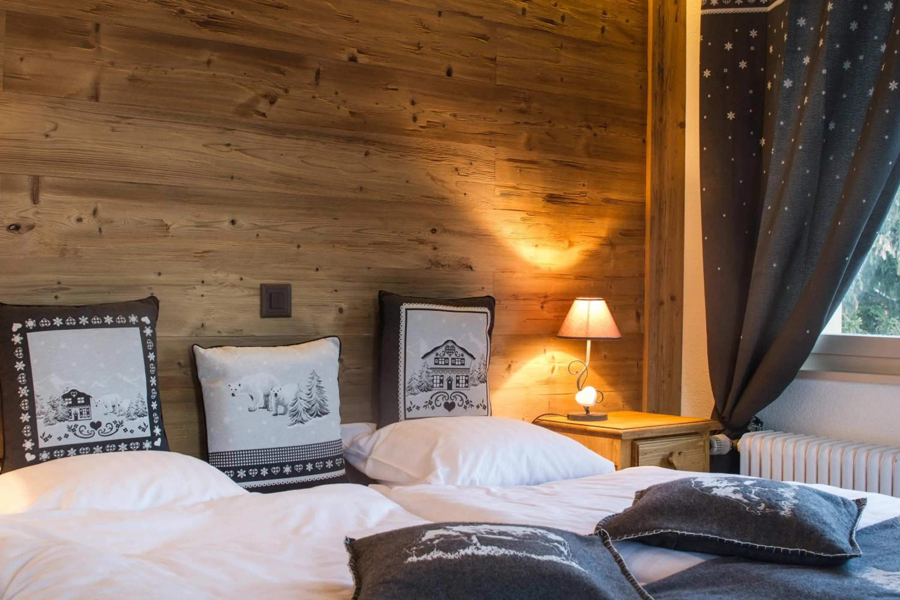 Bed in Hôtel de charme la Poste