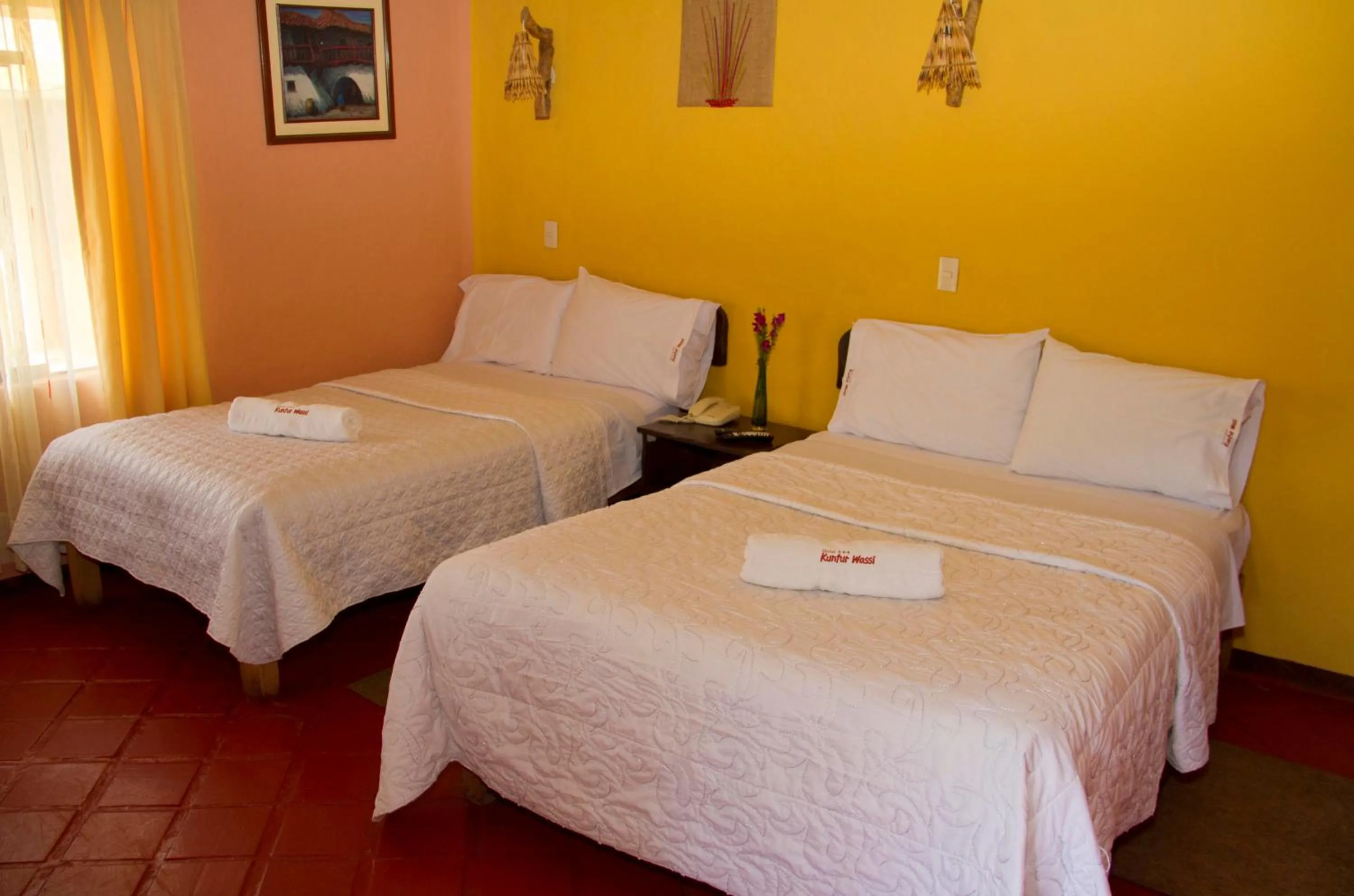 Bed in Hotel Kuntur Wassi