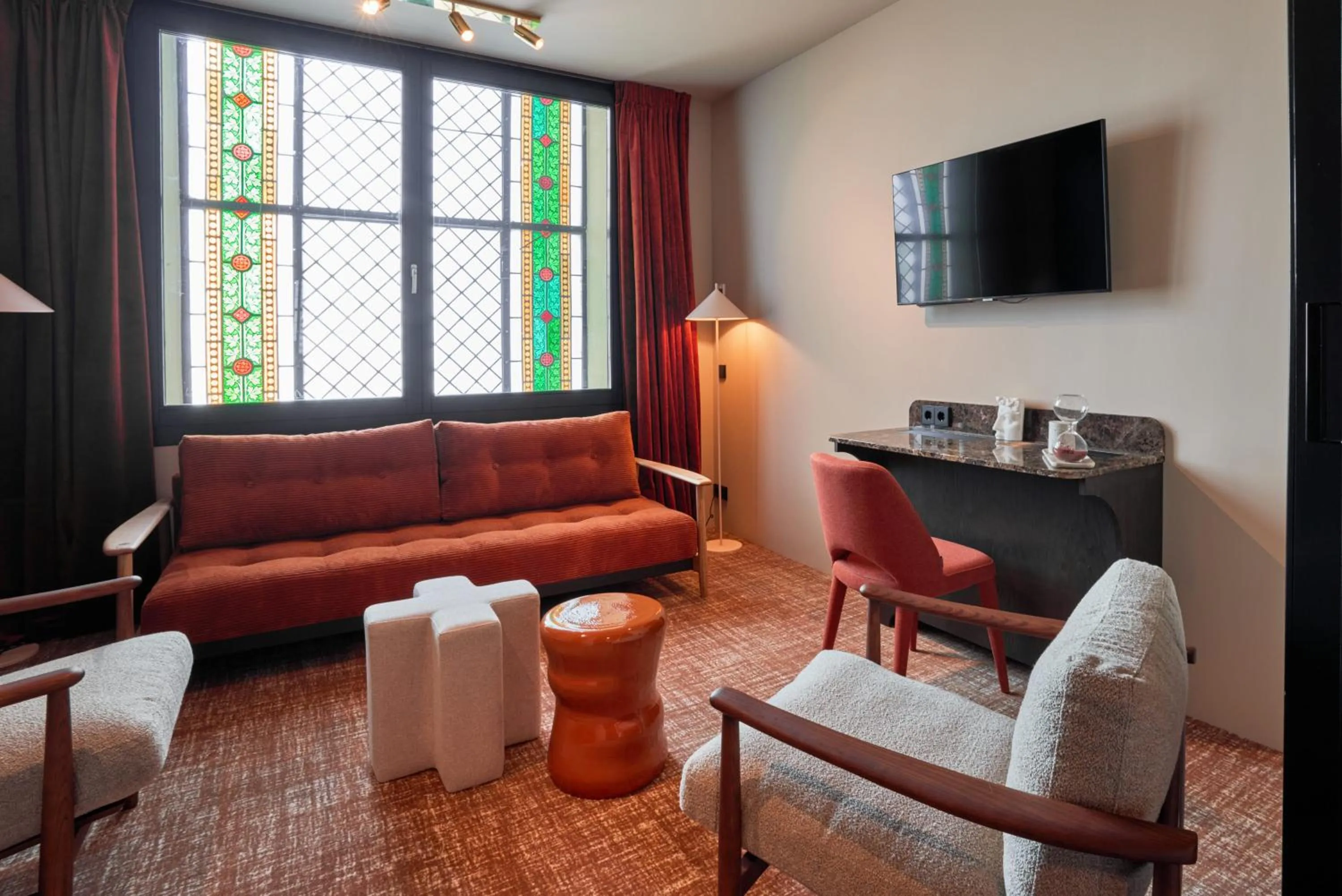 Seating area in Heavens Hotel