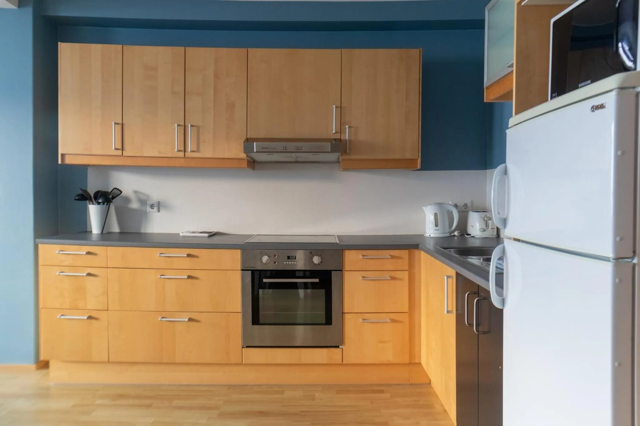 Kitchen or kitchenette in Hildibrand Apartment Hotel