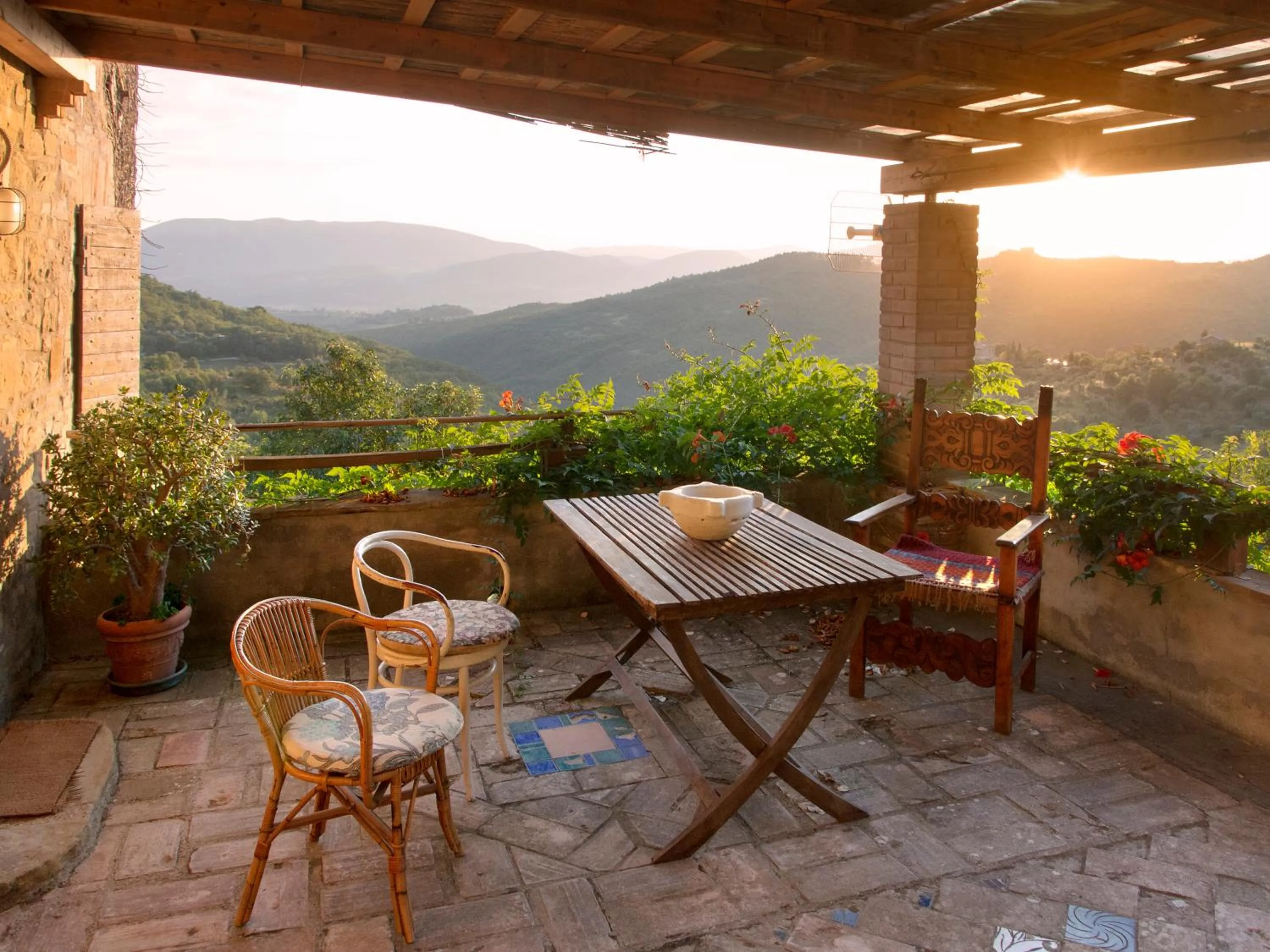 Balcony/Terrace in Casa La Valle, Gubbio, Frazione Santa Cristina