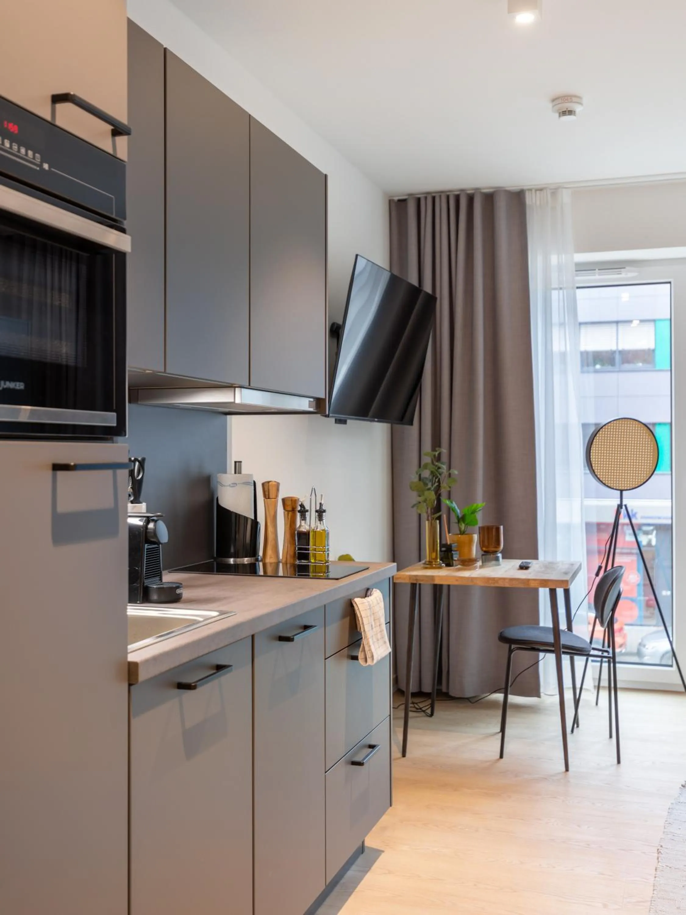 Kitchen or kitchenette in Limehome Münster Von-Steuben-Str - Digital Access