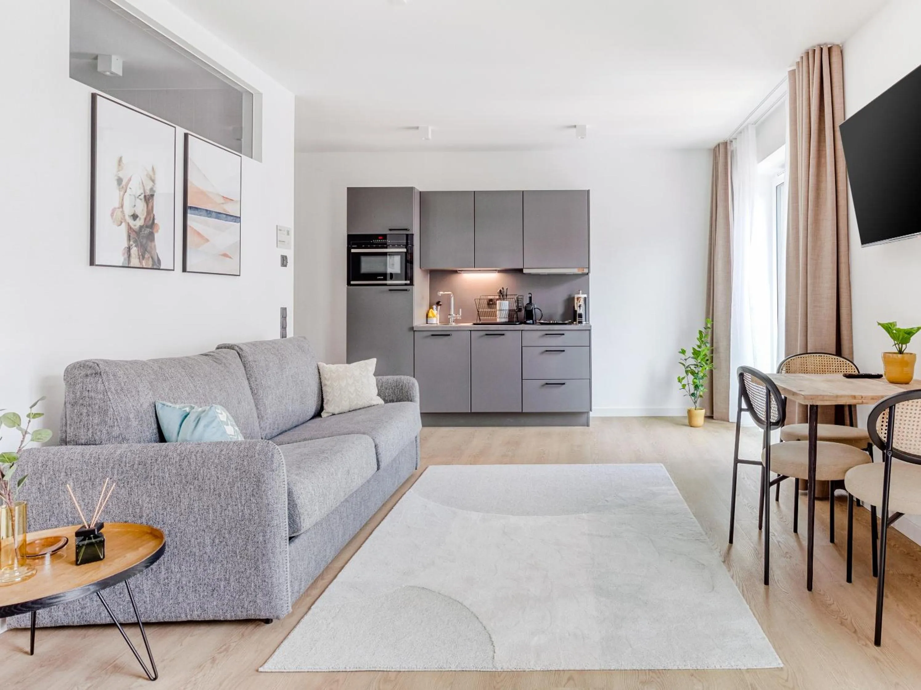 Kitchen or kitchenette in Limehome Münster Von-Steuben-Str - Digital Access