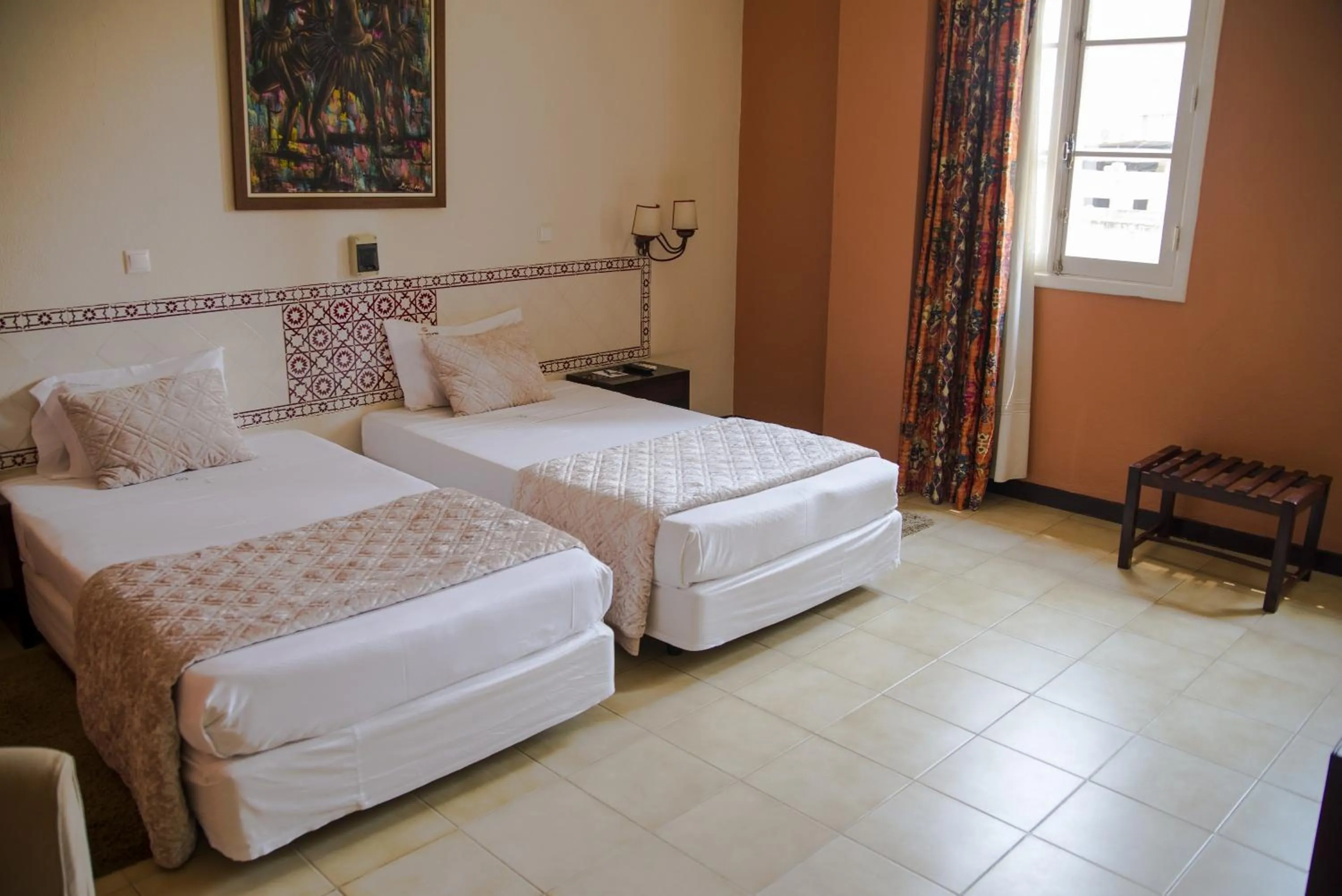 Decorative detail, Bed in Hotel Continental Luanda