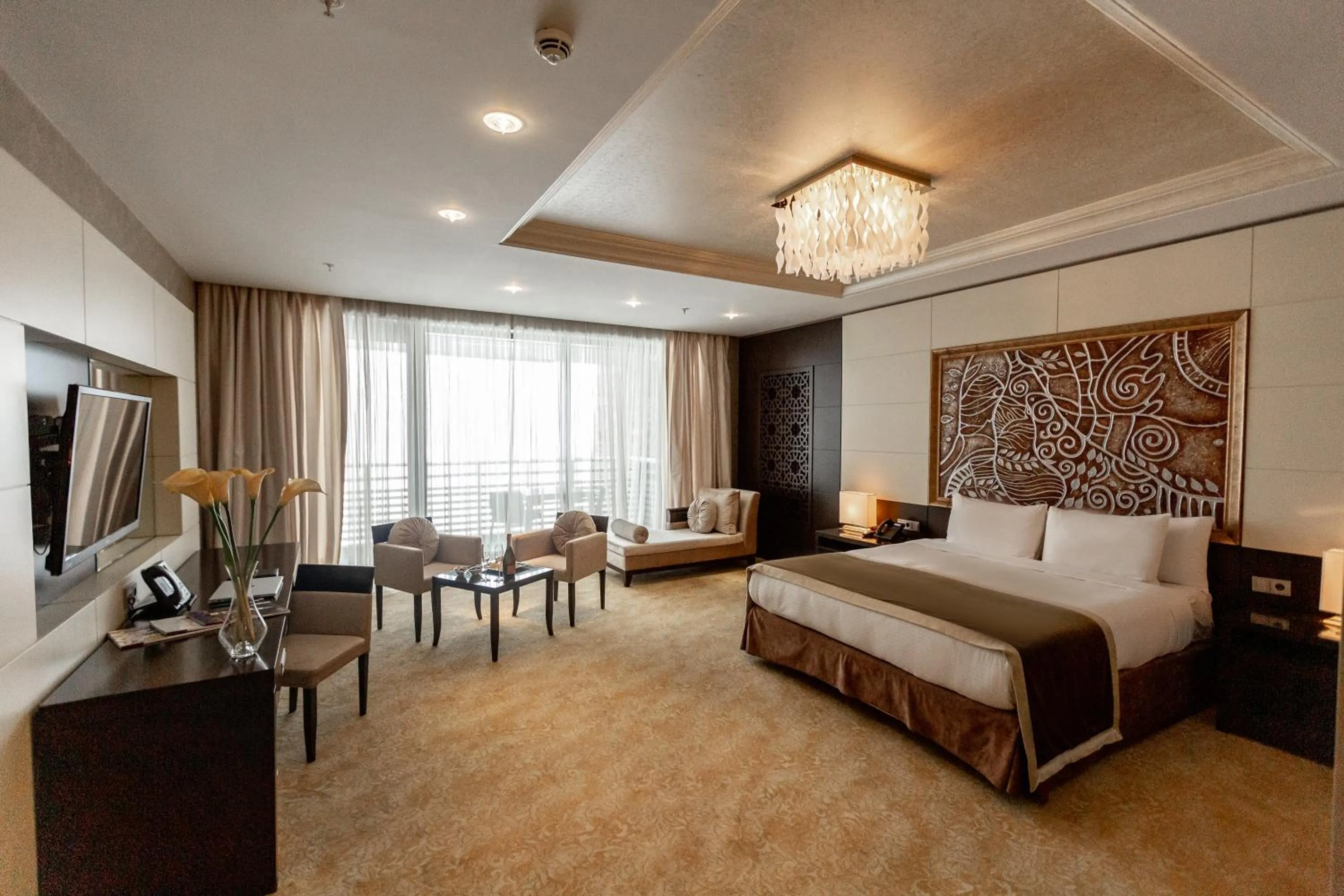 Bed in Shahdag Hotel & Spa