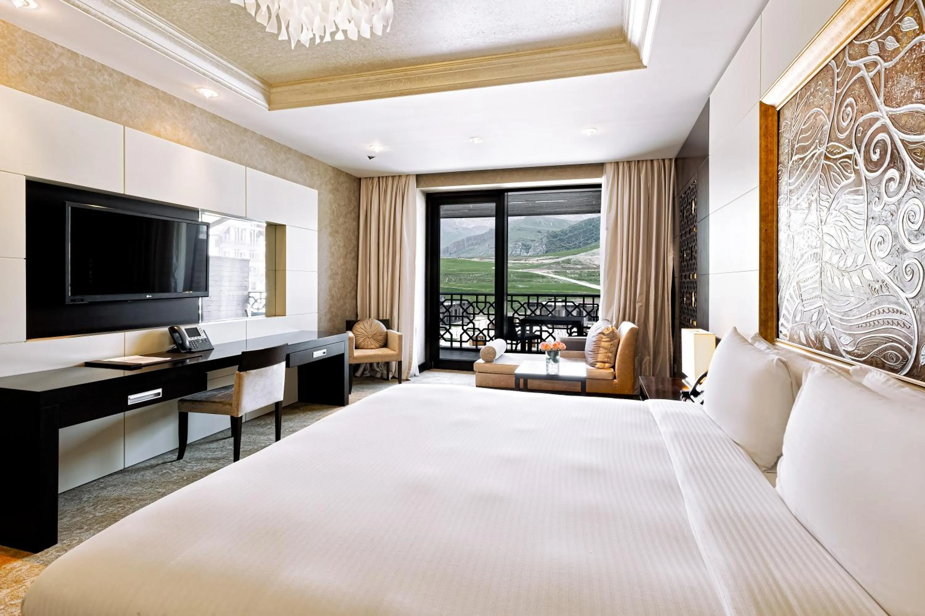 Bed in Shahdag Hotel & Spa