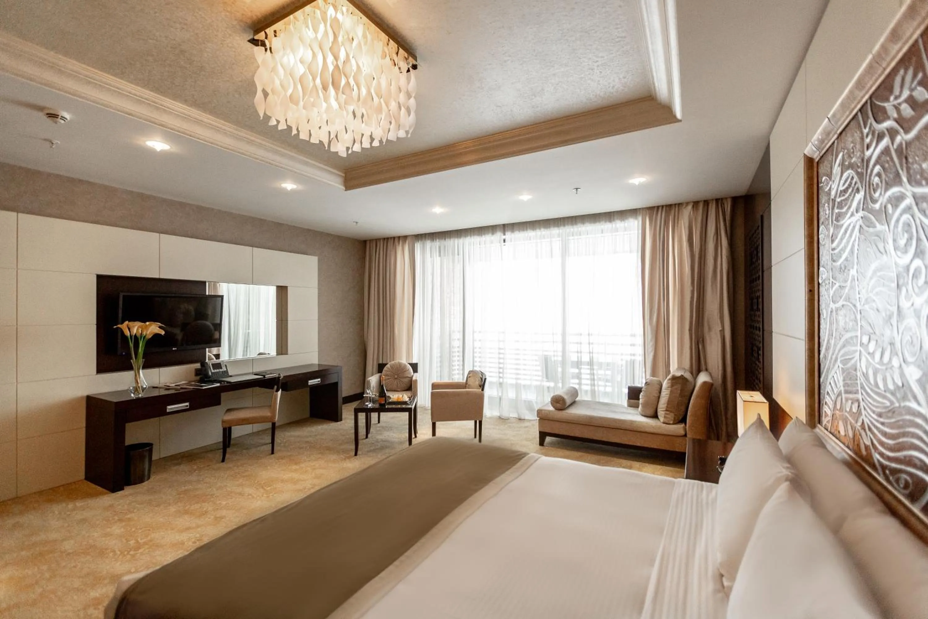 Bed in Shahdag Hotel & Spa