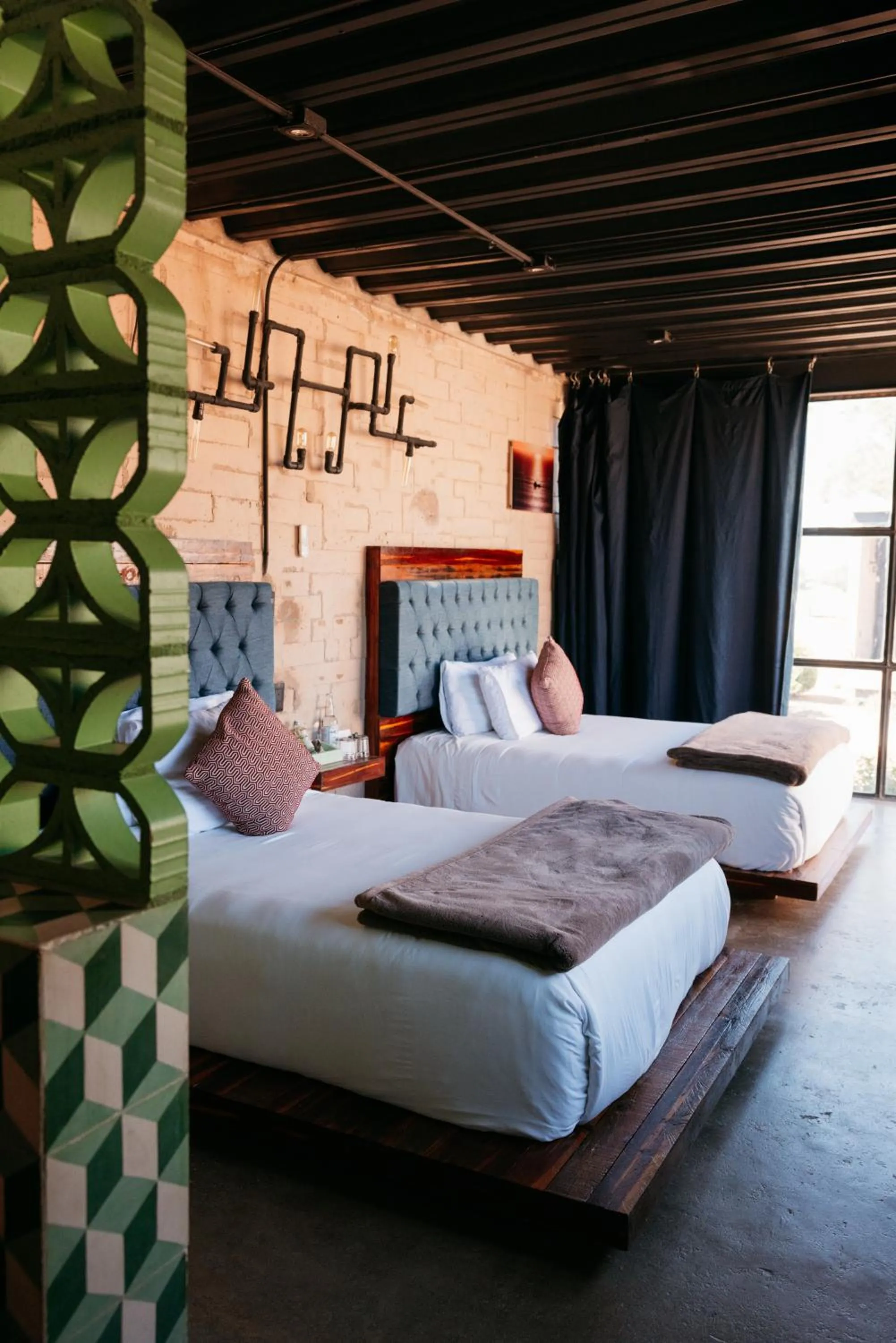 Bed in Hotel Los Amantes Valle de Guadalupe