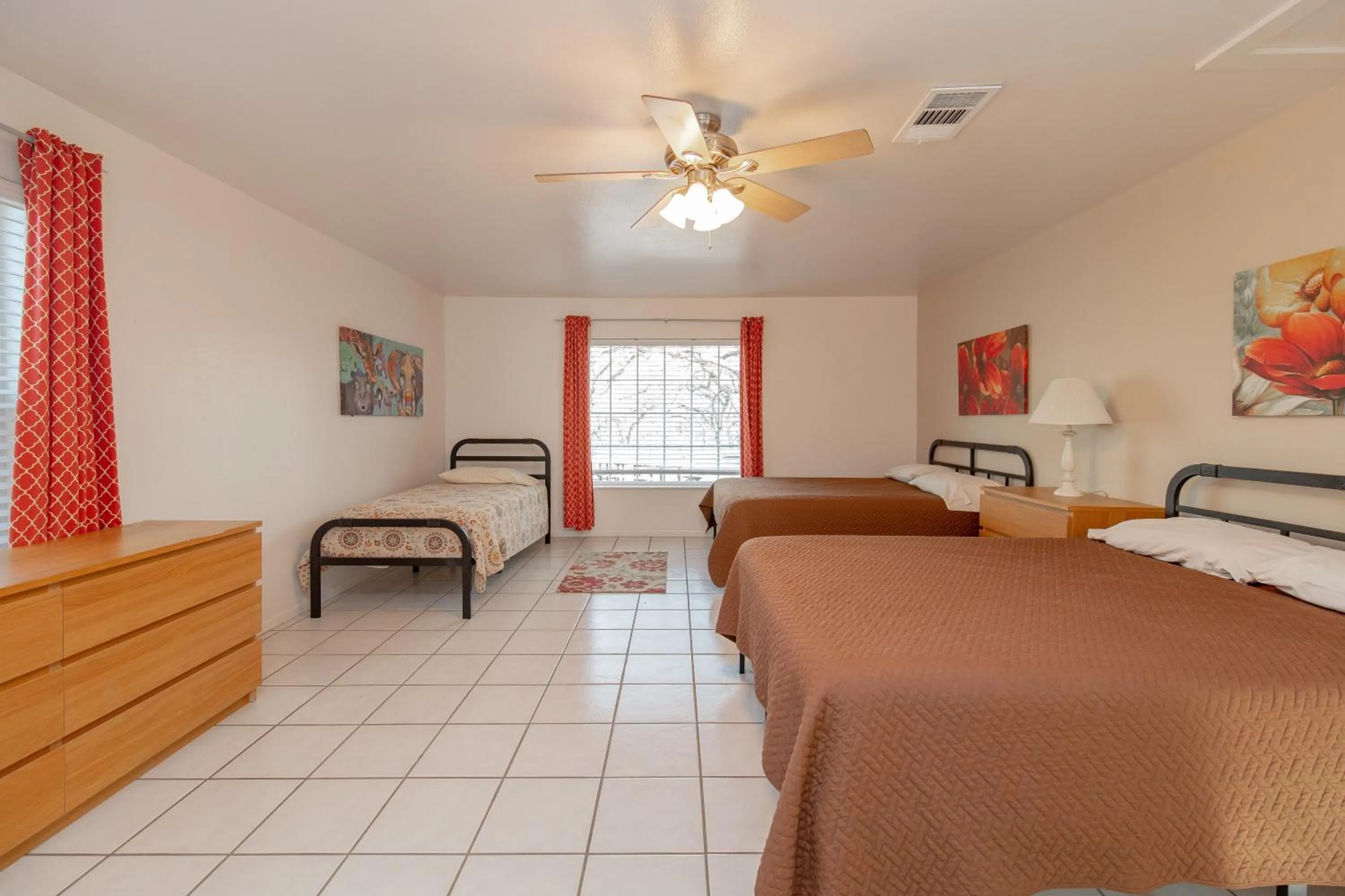 Bed in Seven Bluff Cabins