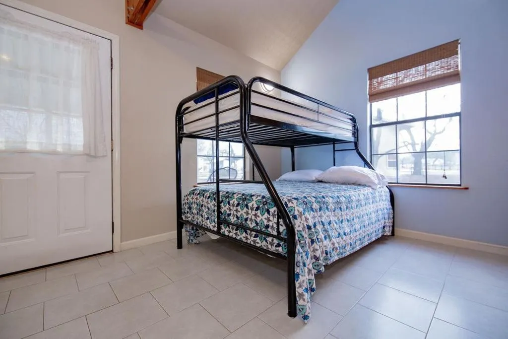 Bed in Seven Bluff Cabins