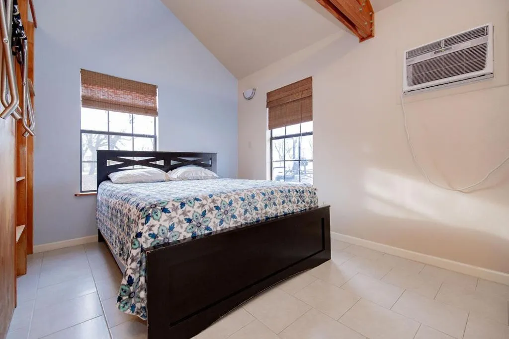 Bed in Seven Bluff Cabins