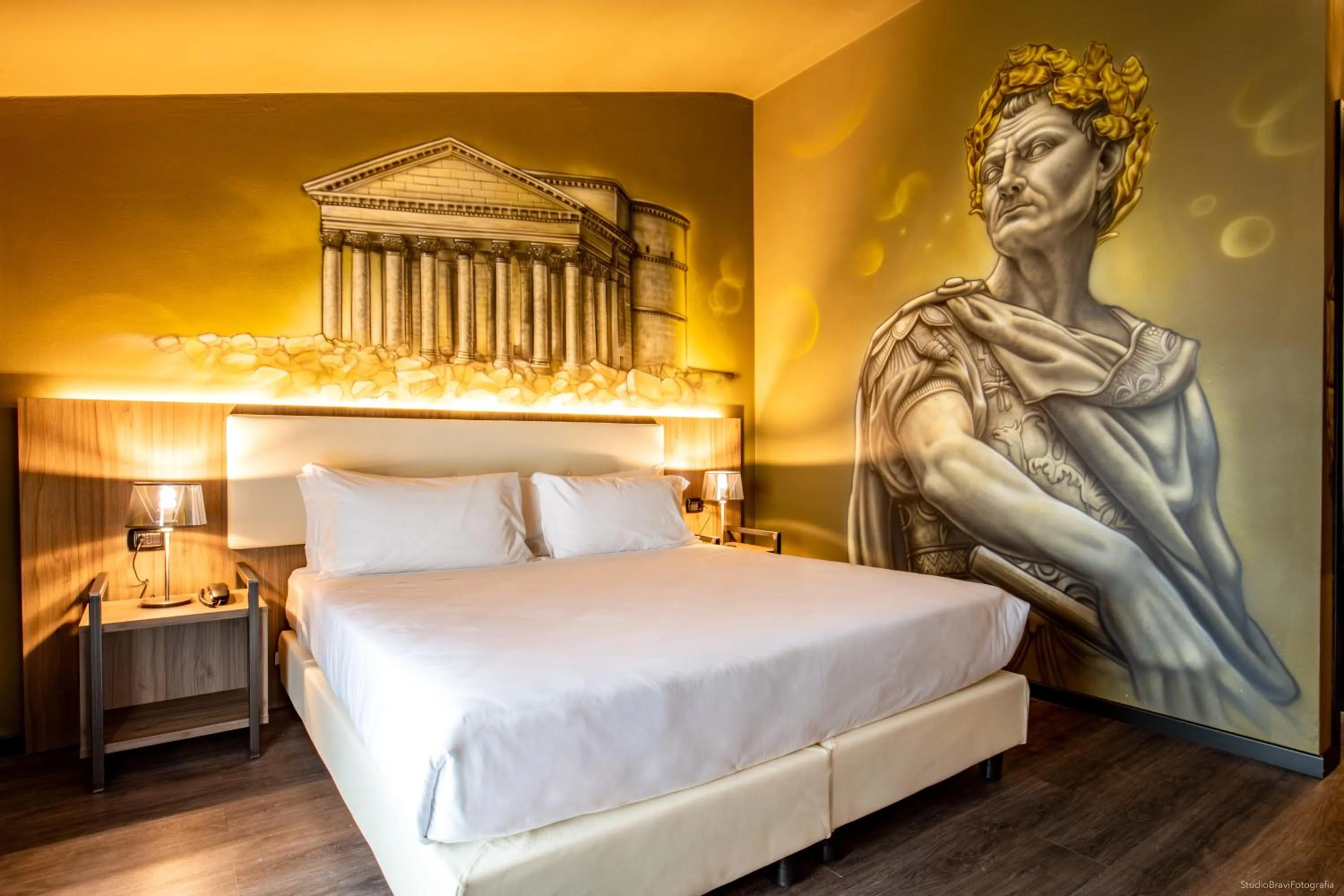 Bed in Muraless Art Hotel - WorldHotels Crafted