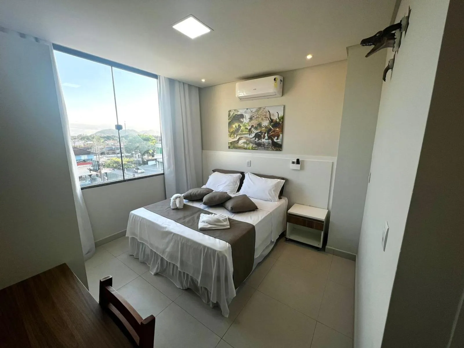 Bed in Hotel Recanto dos Dinossauros