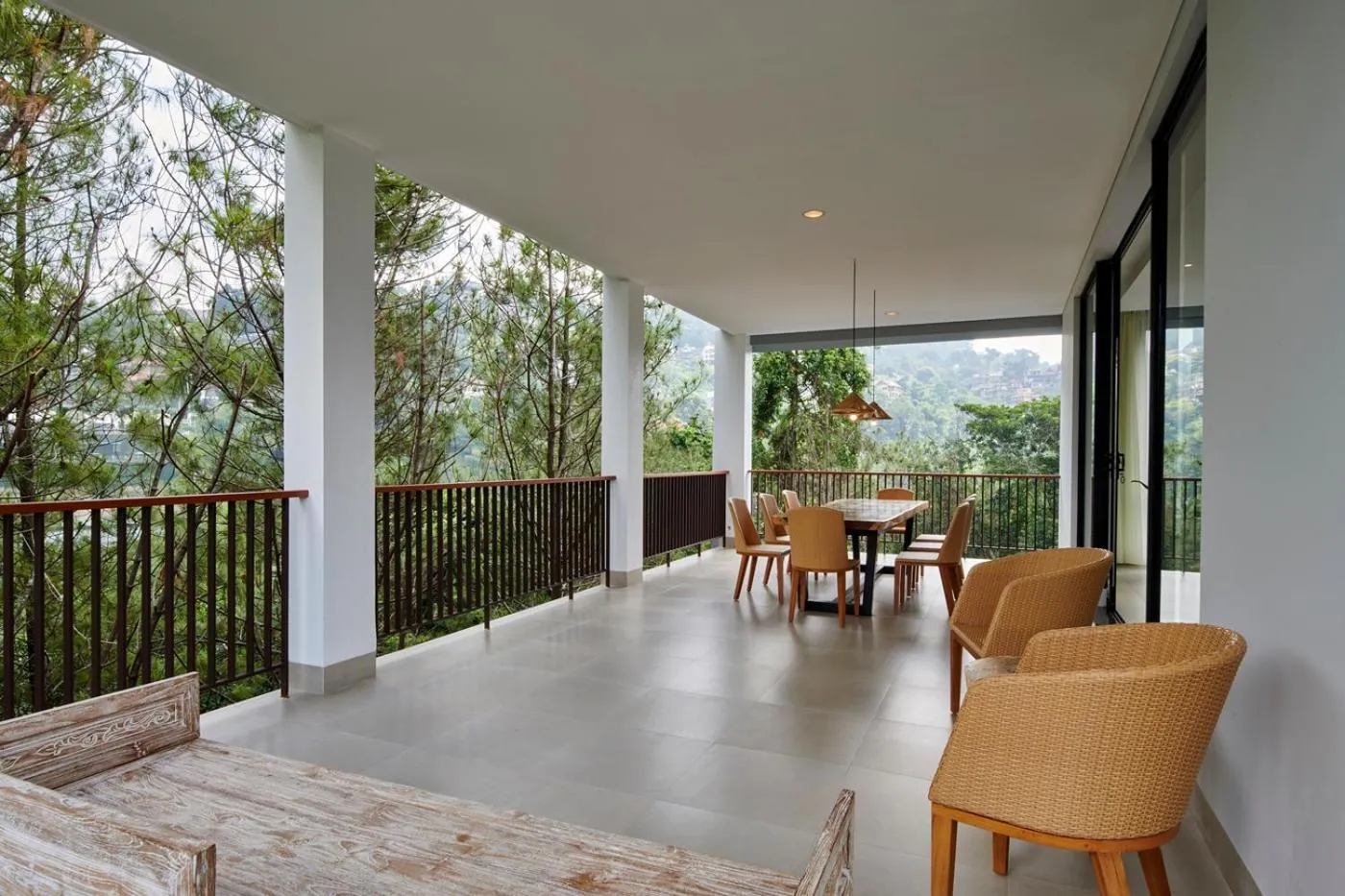 Balcony/Terrace in Atsuka Hill View Villa 8 bedrooms with a private heated swimming pool