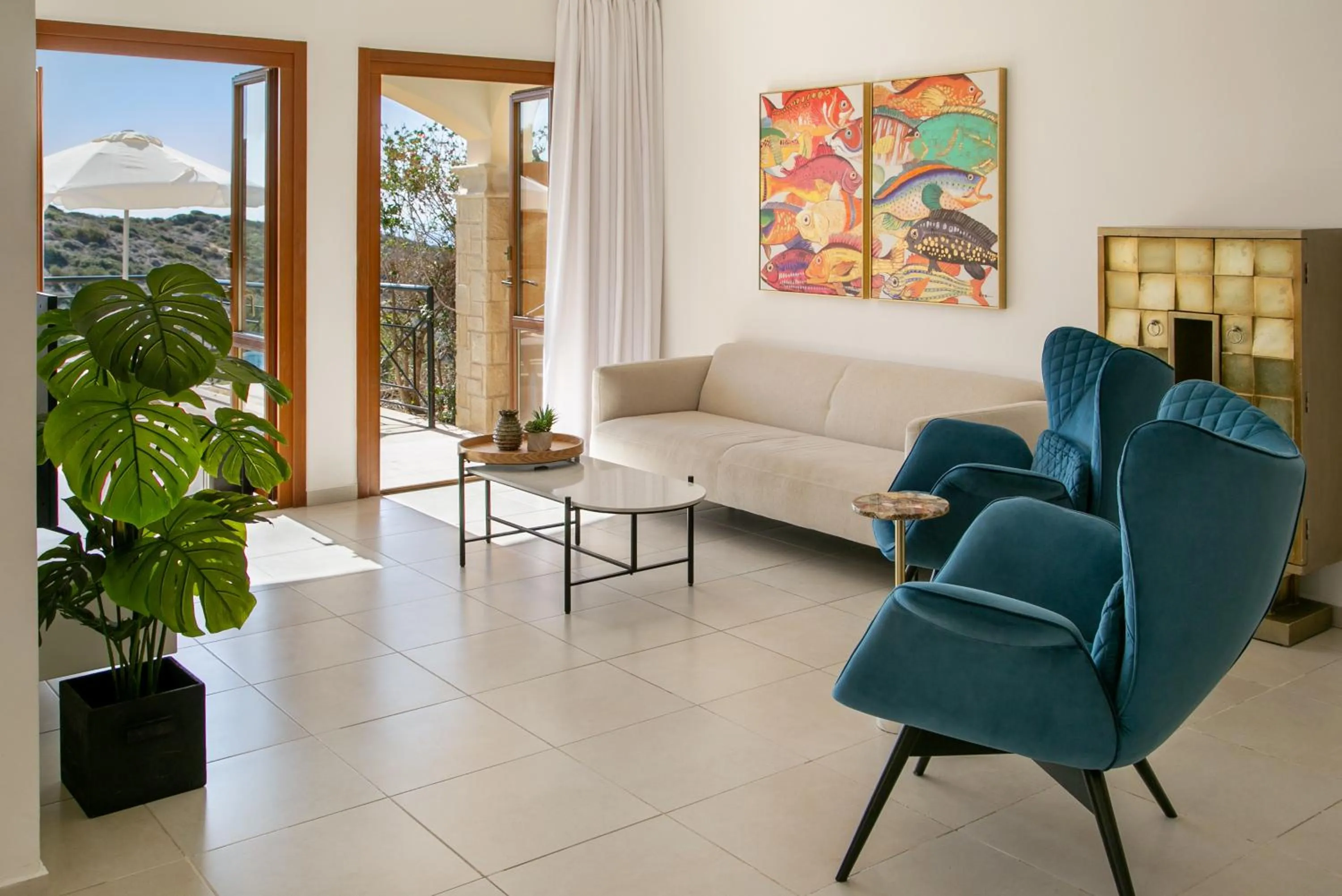 Seating area in Aphrodite Hills Rentals - Junior Villas