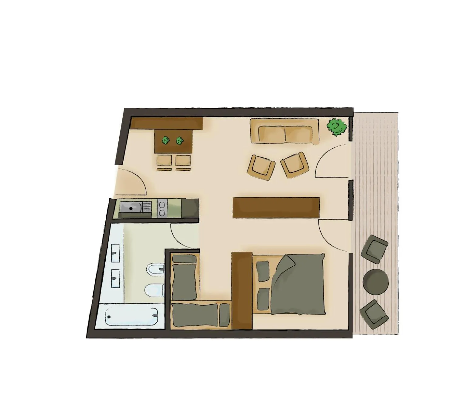 Floor plan in Residence Königswarte Strata Sexten