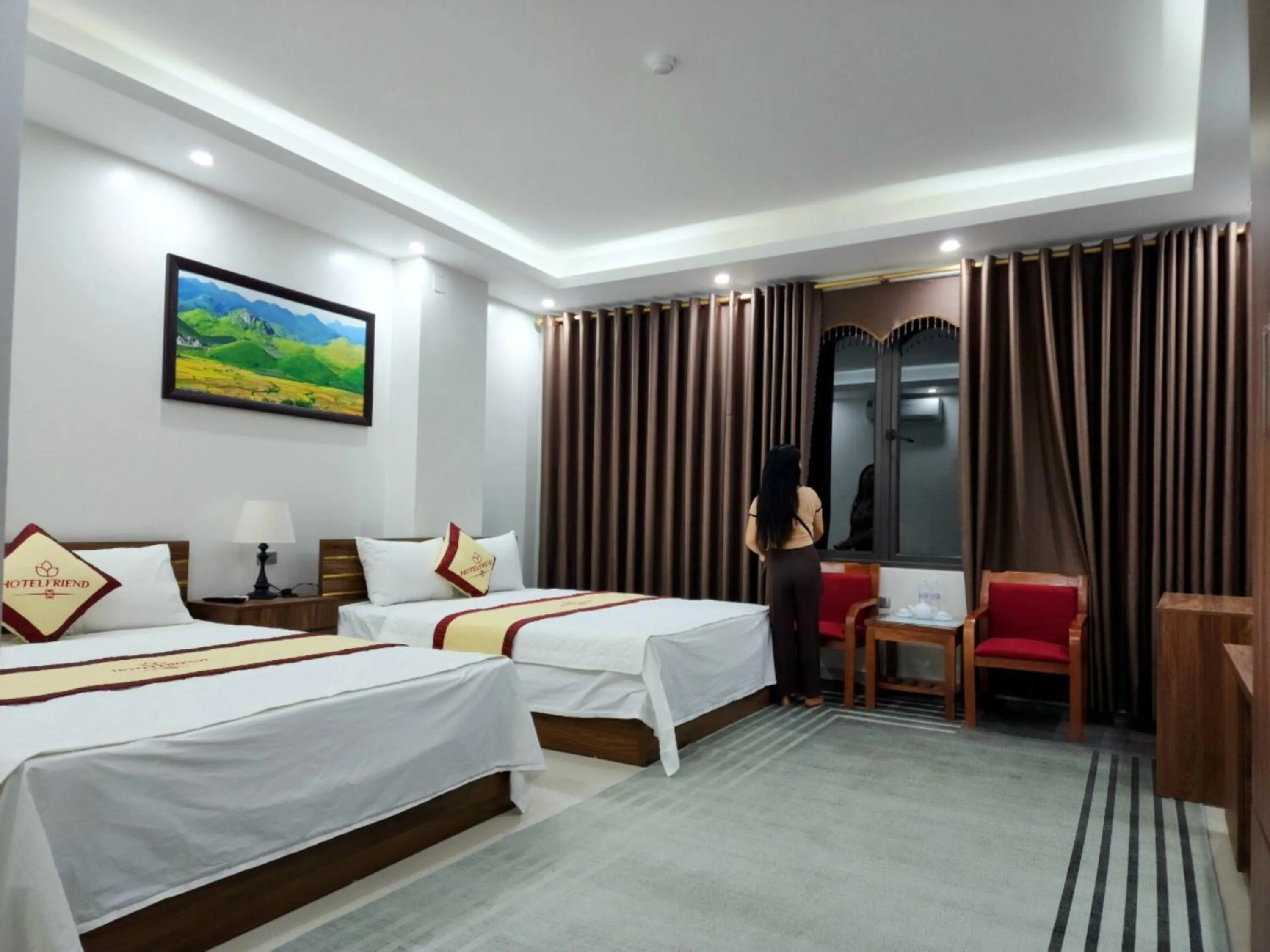 Bed in Friend Hotel Hà Giang