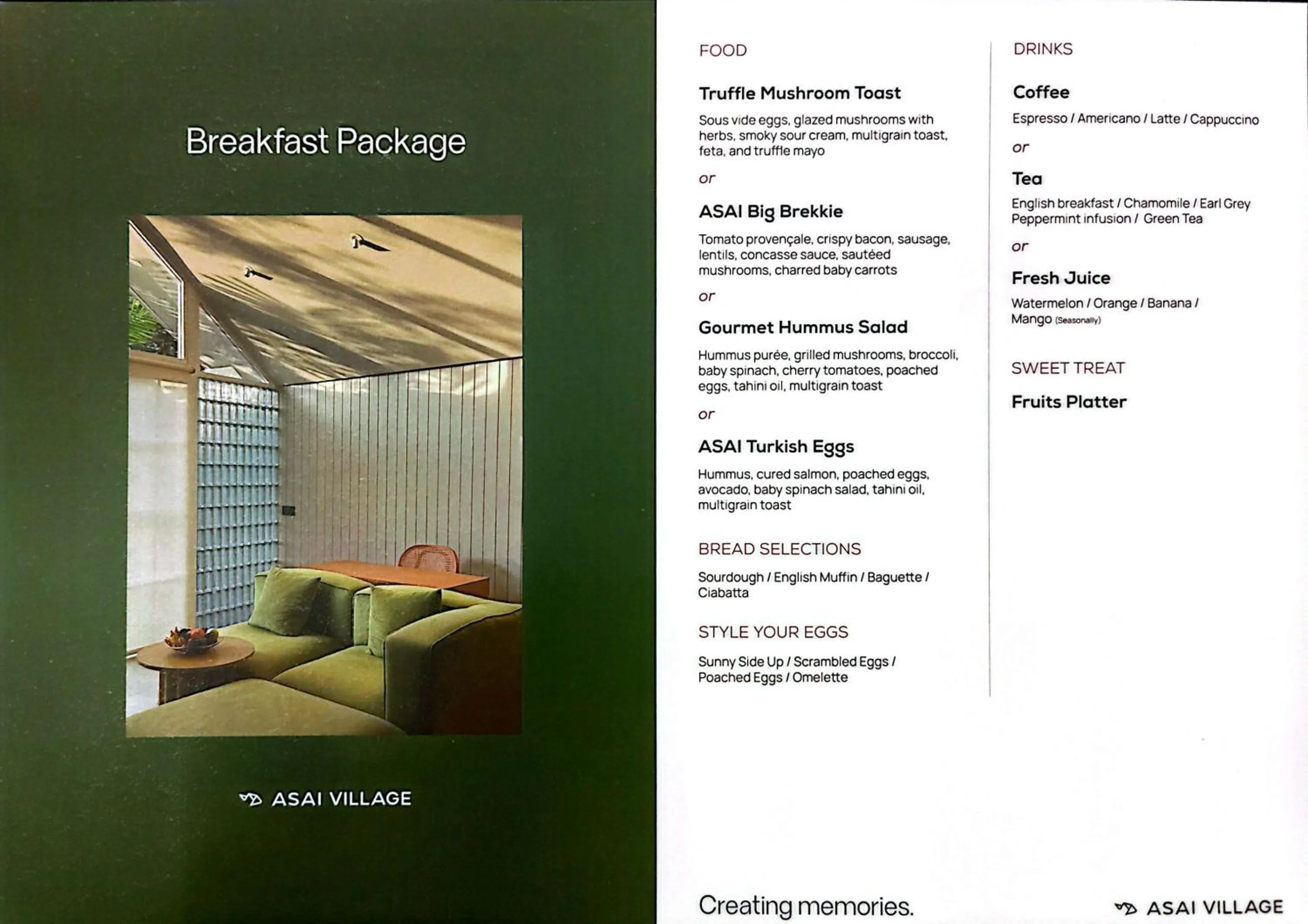 Breakfast in ASAI Village