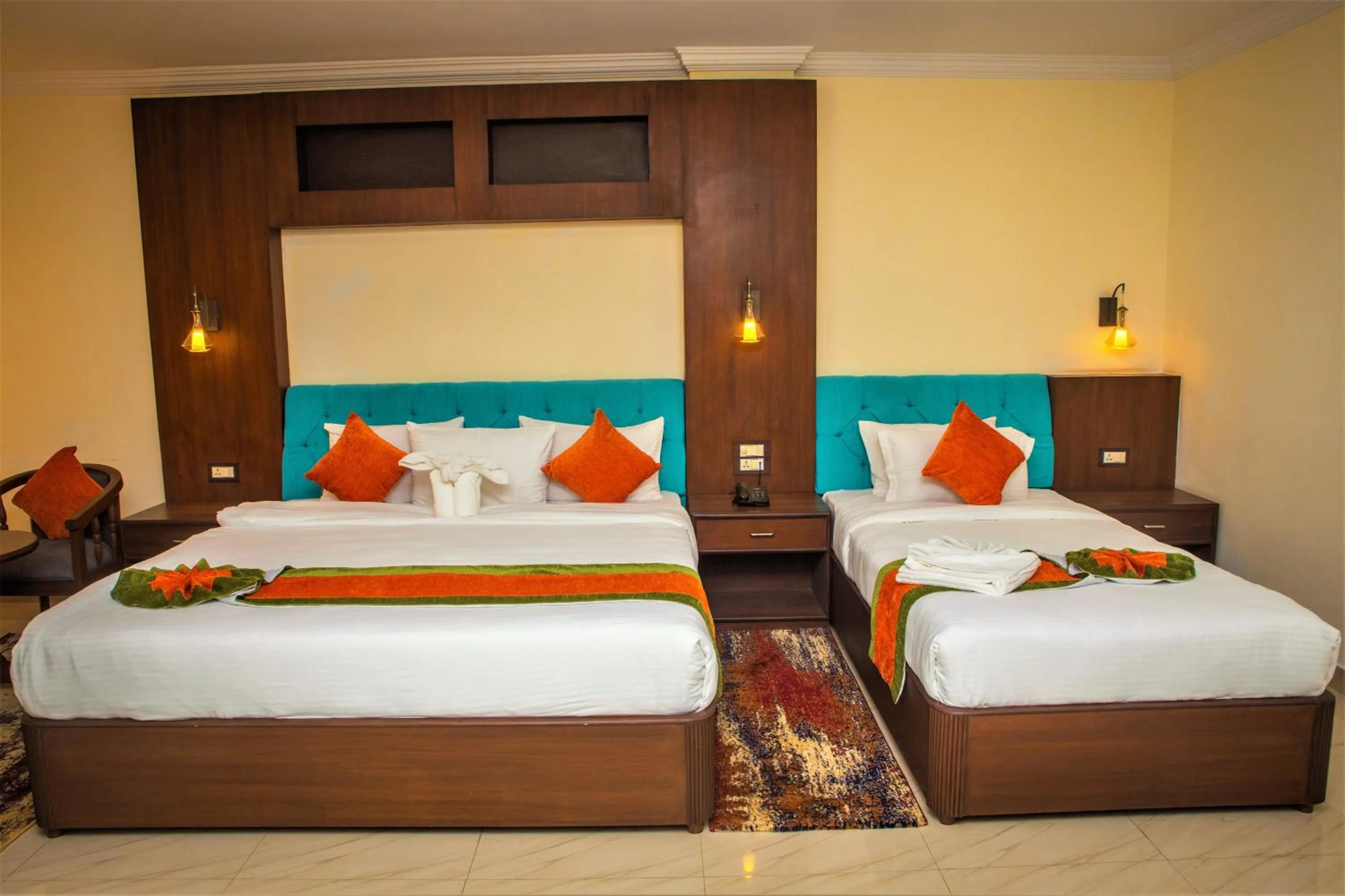 Bedroom, Bed in Gautam Buddha Airport Hotel