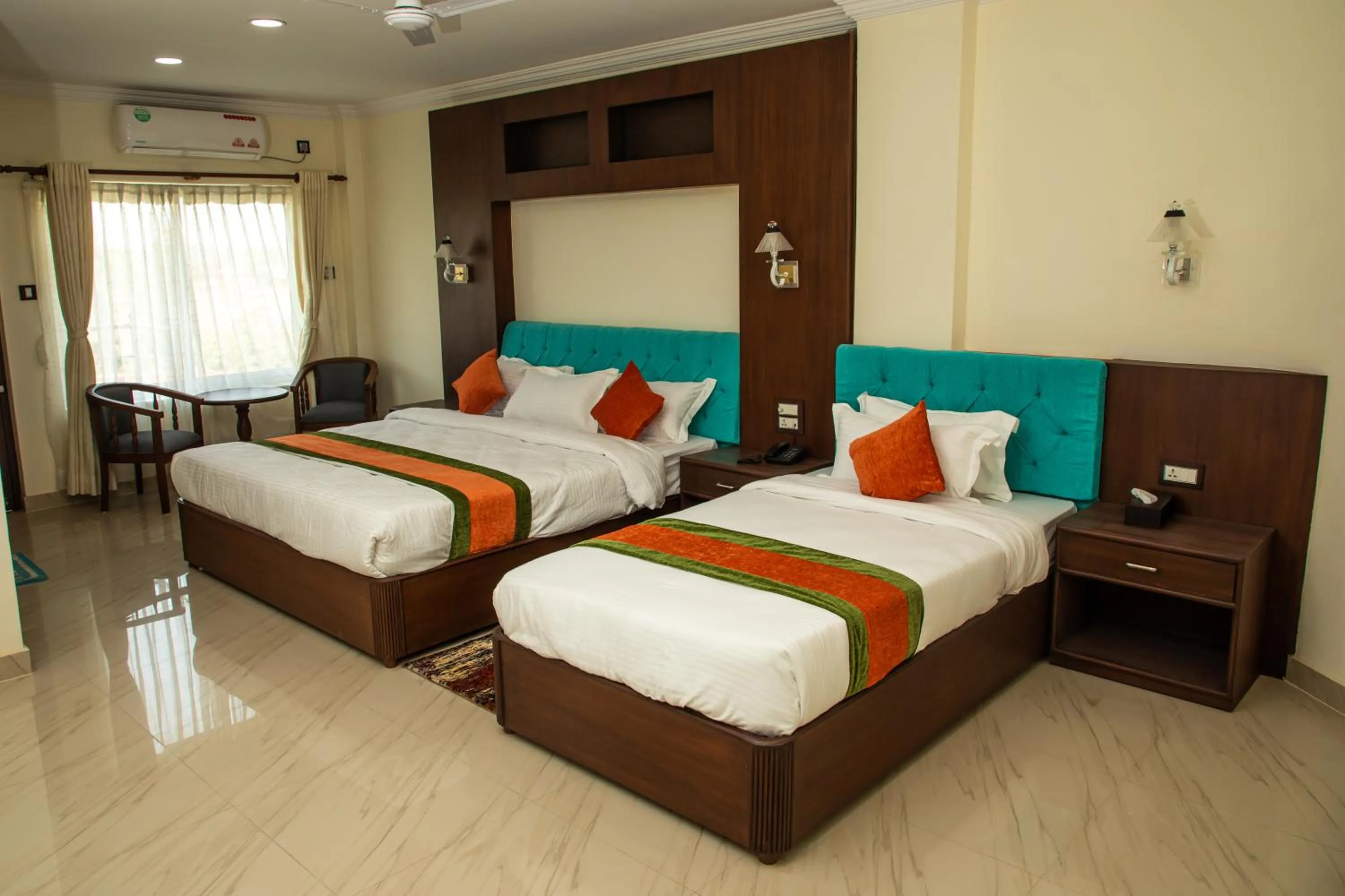 Bed in Gautam Buddha Airport Hotel