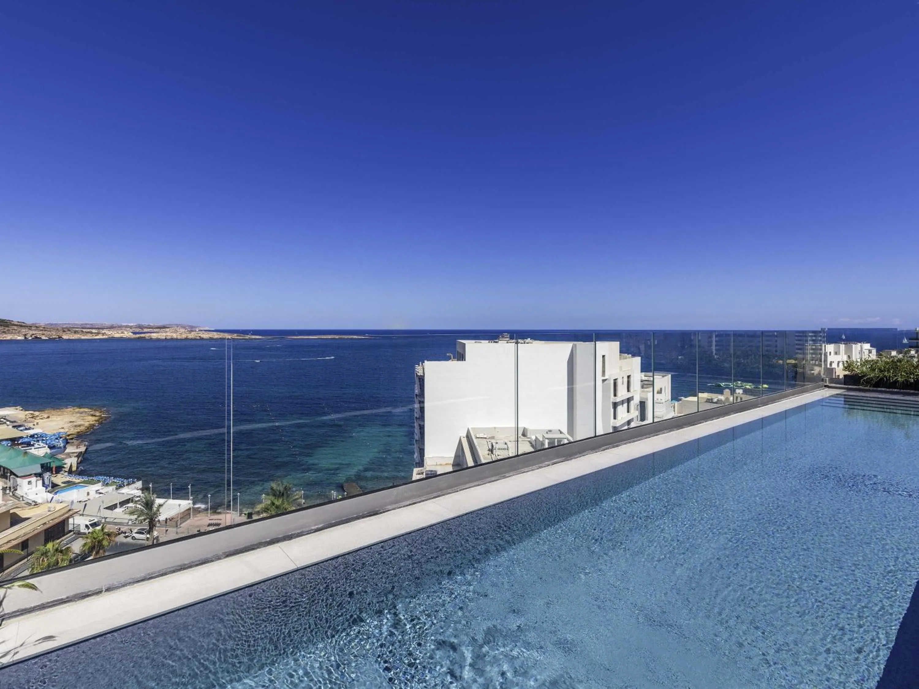 Pool view in ibis Styles ST Pauls Bay Malta