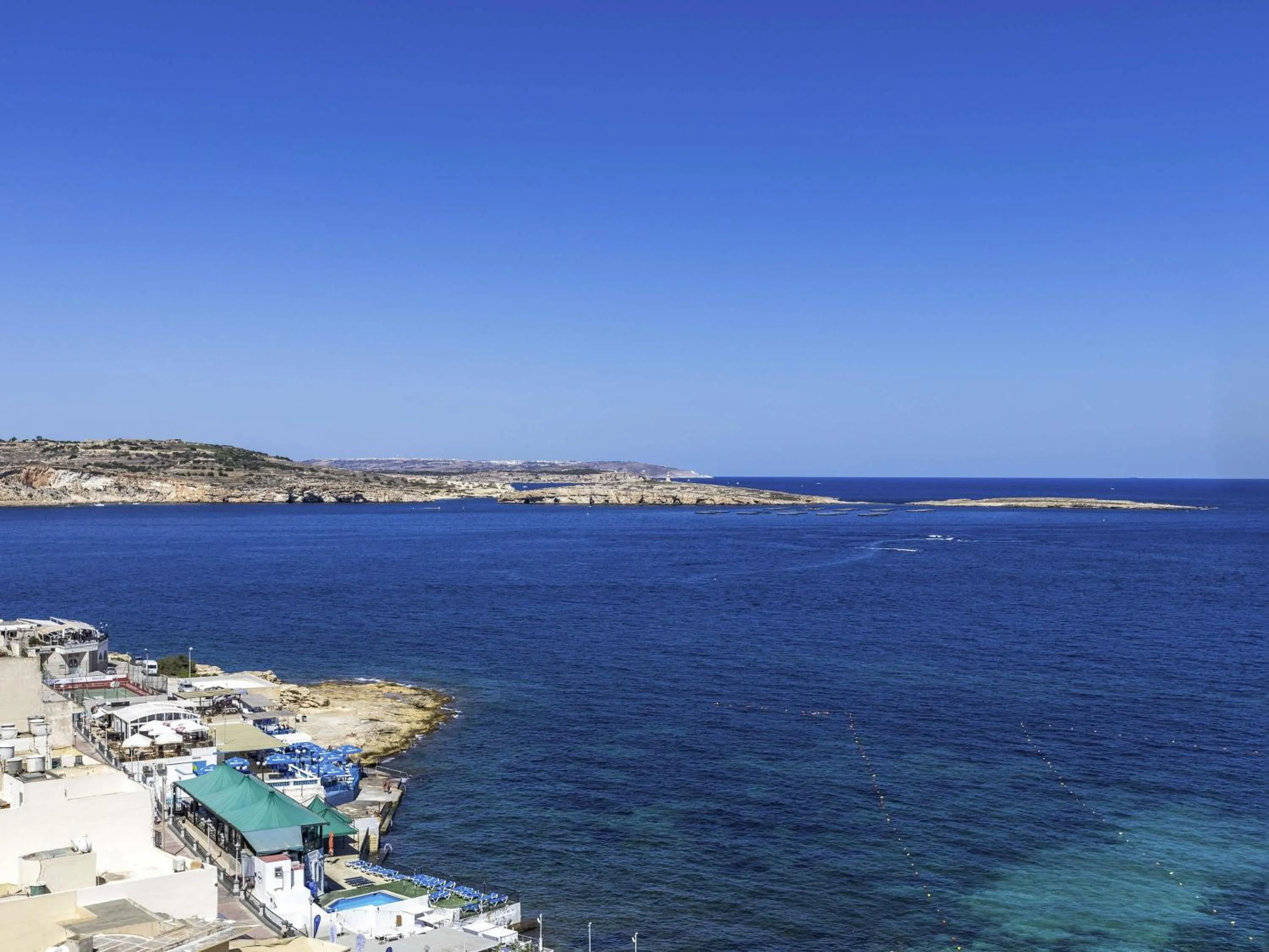 Pool view in ibis Styles ST Pauls Bay Malta