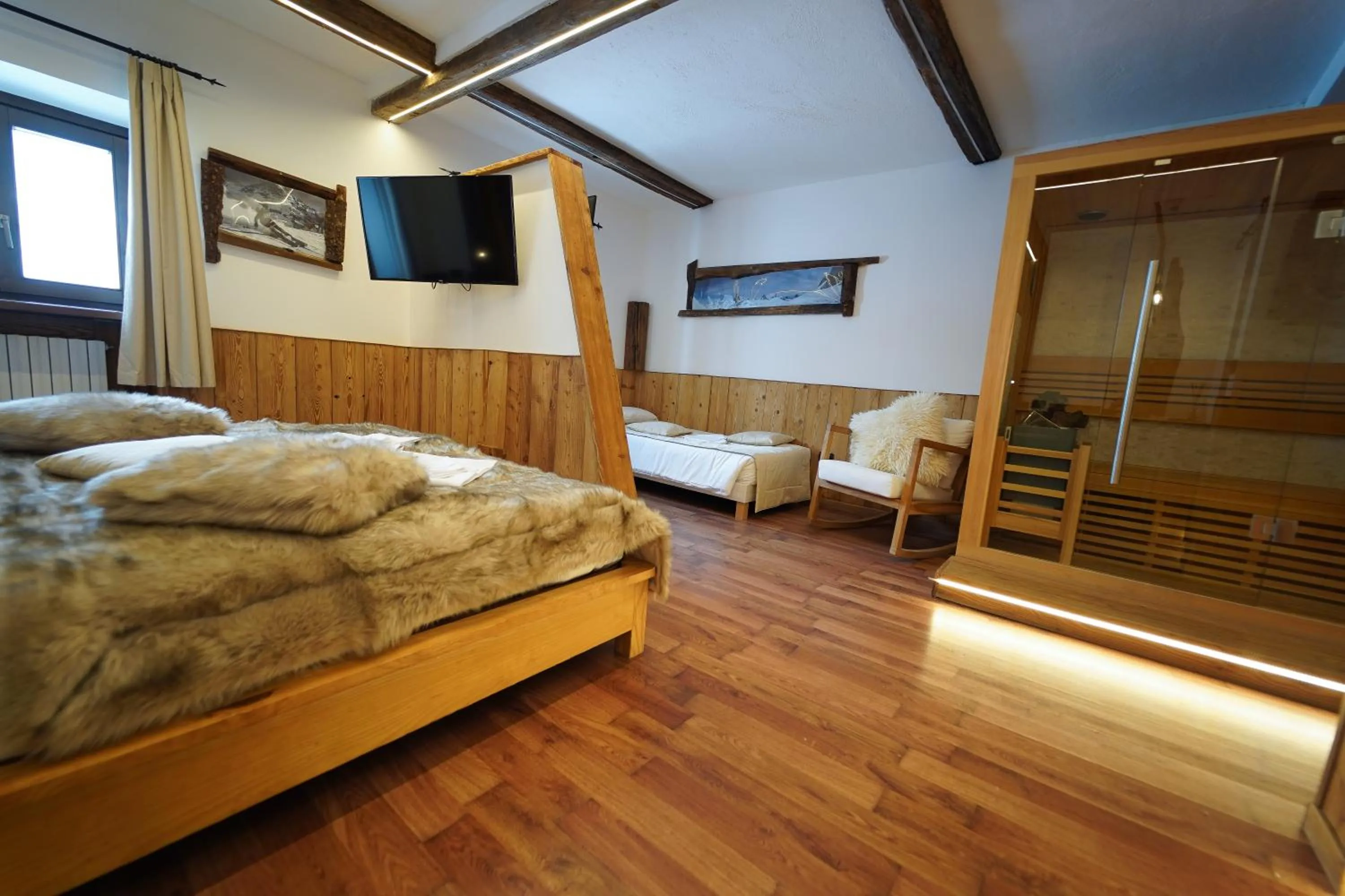 Bed in Hotel lo Stambecco