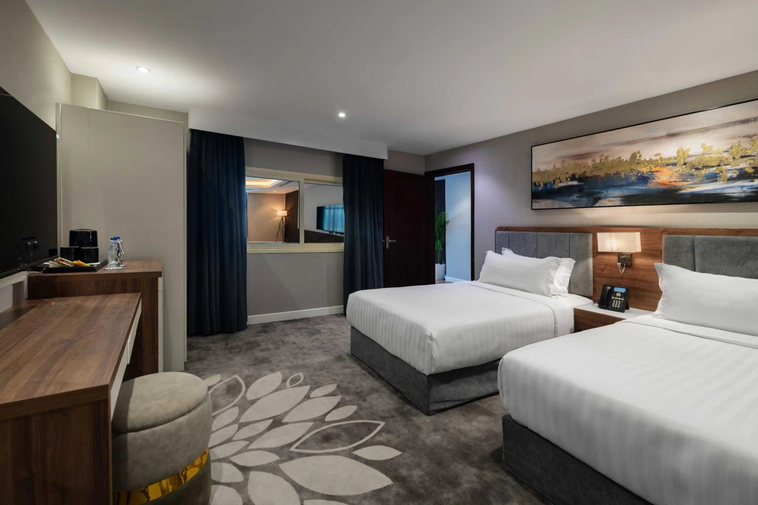 Bed in Warwick Al Jubail Hotel