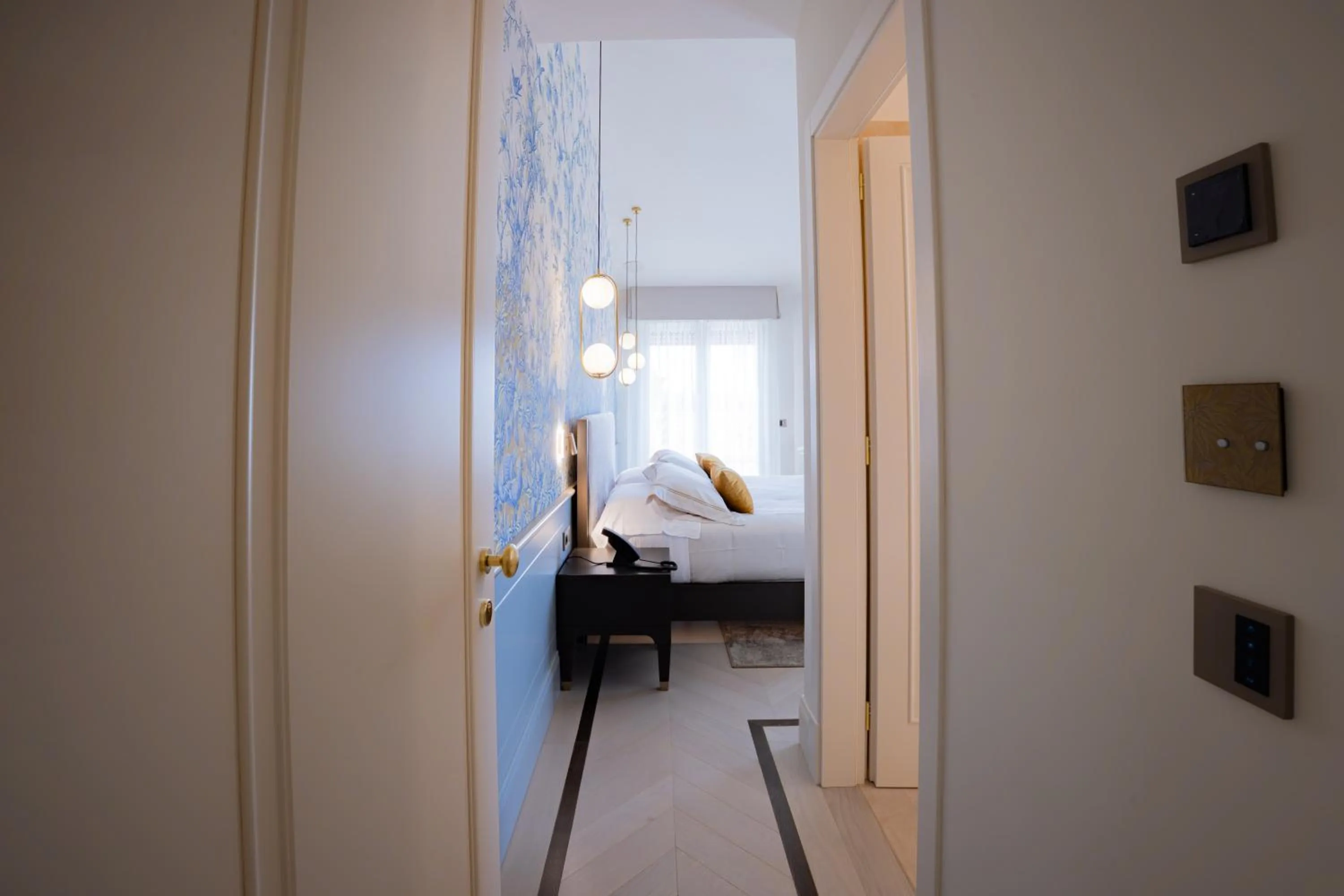 Decorative detail, Bed in Hotel Belvedere