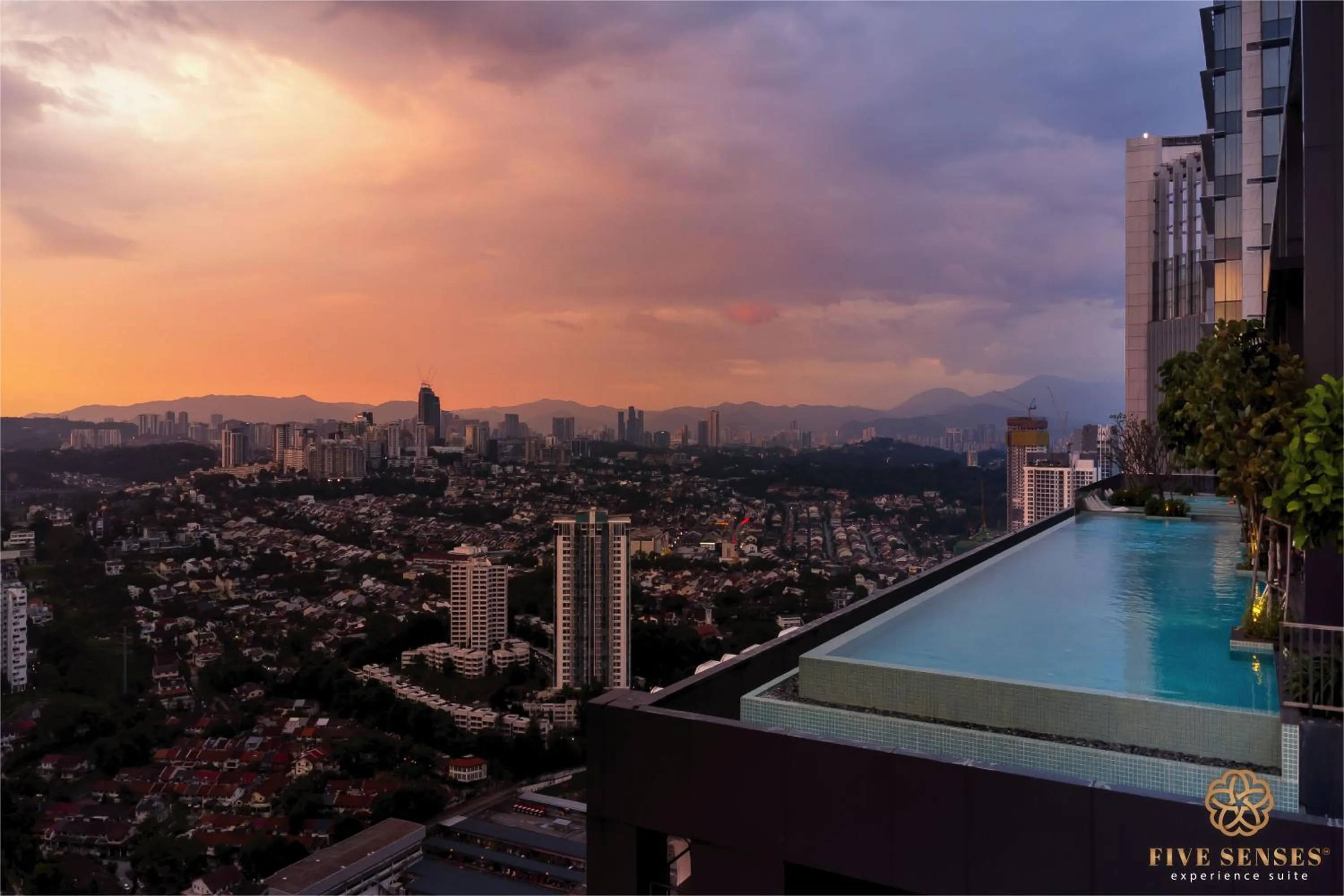 Pool view in ViiA Residences Kuala Lumpur, Five Senses