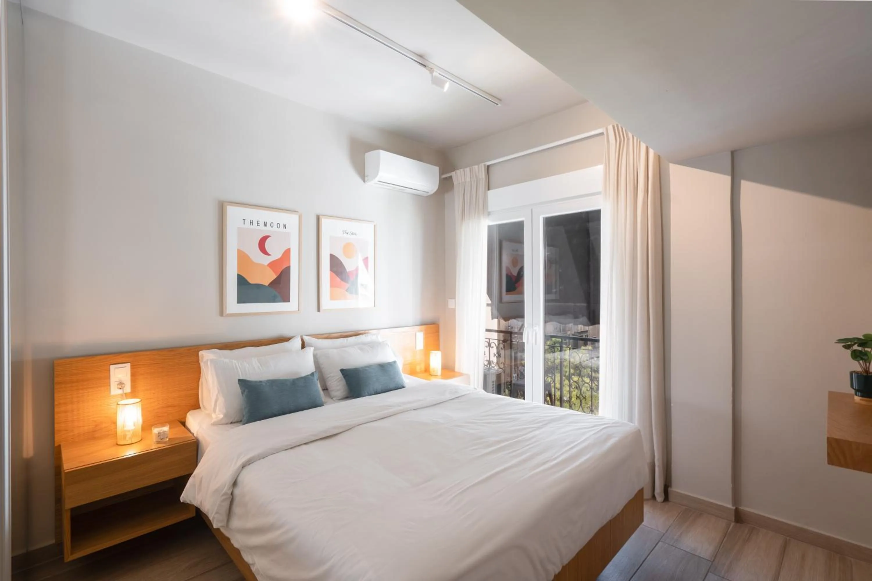 Bedroom, Bed in My Greek Vacations City Apartments