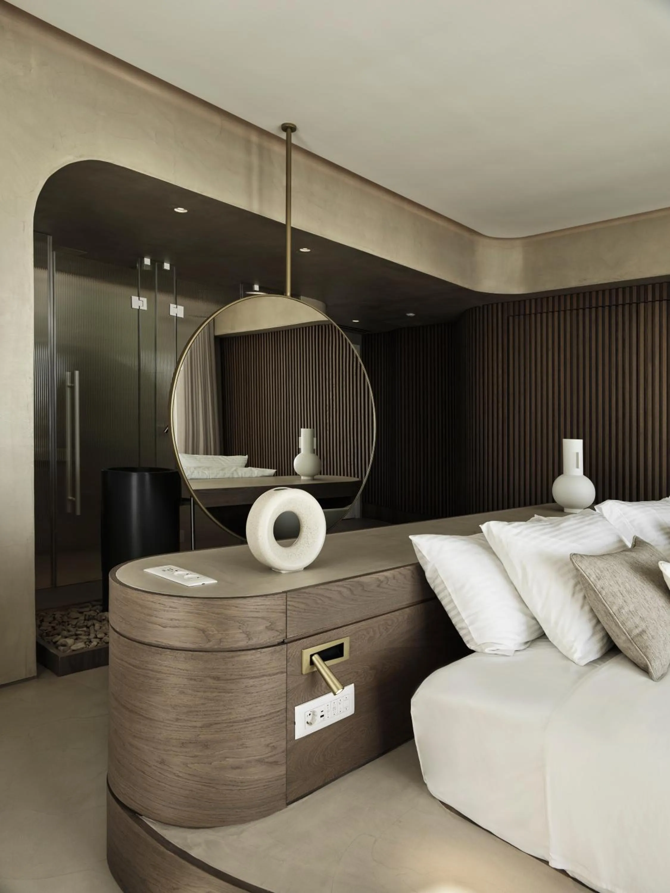 Decorative detail, Bed in Lovia Mykonos