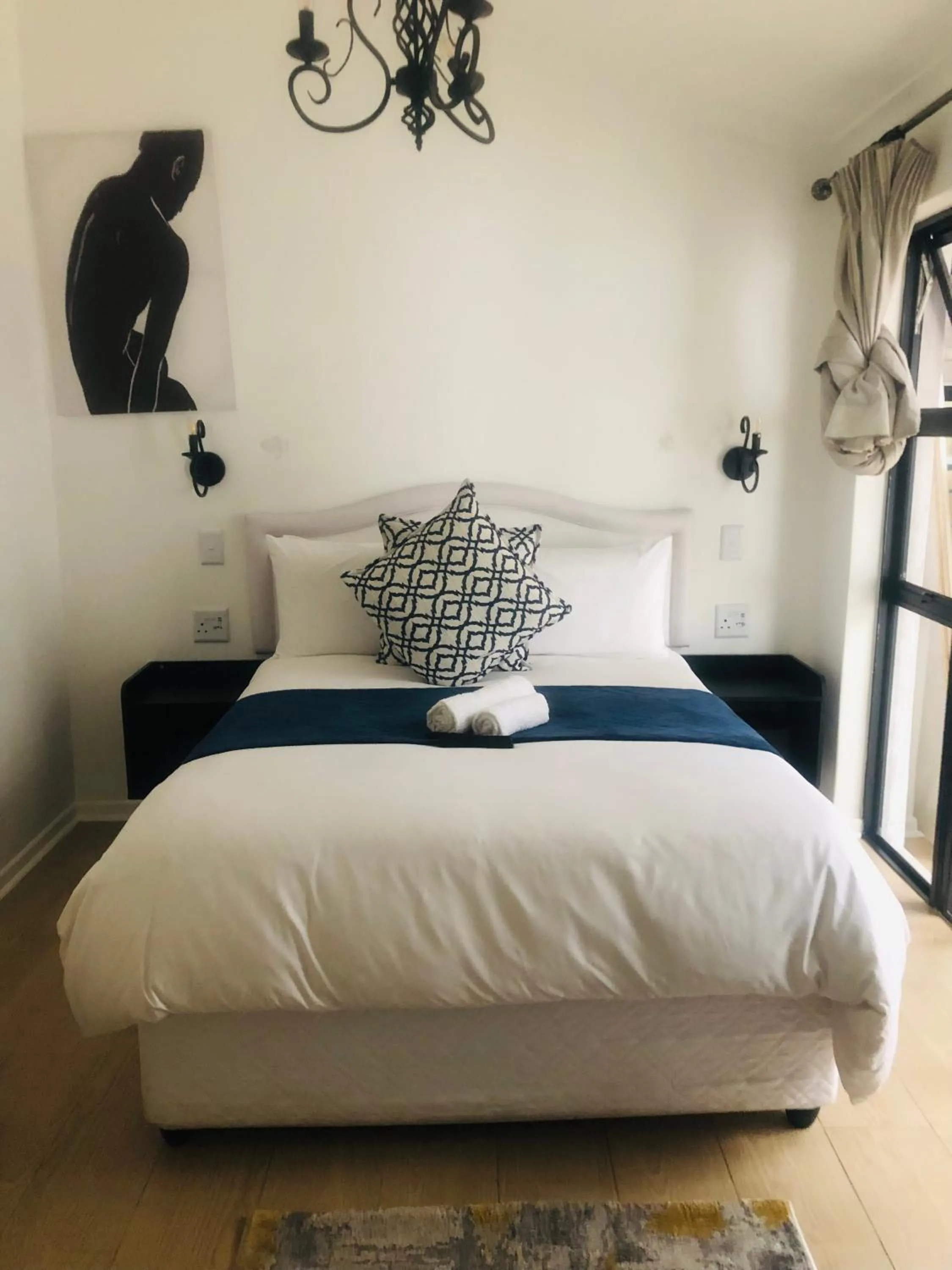 Bed in Bluebanana Lodge