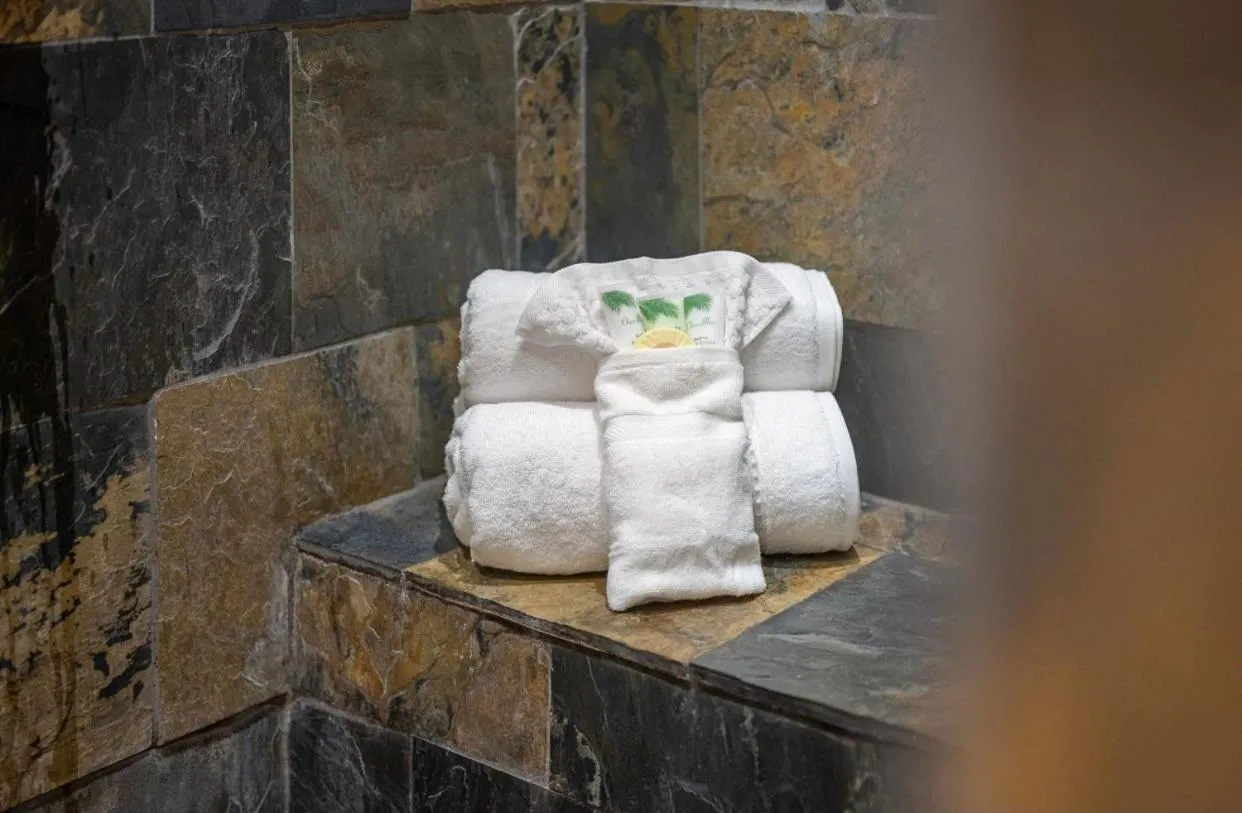 Shower in Knotty and Nice Luxury Cabin